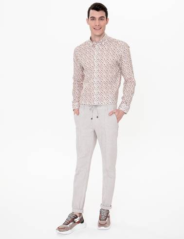 Haki Regular Fit Uzun Kollu Gömlek