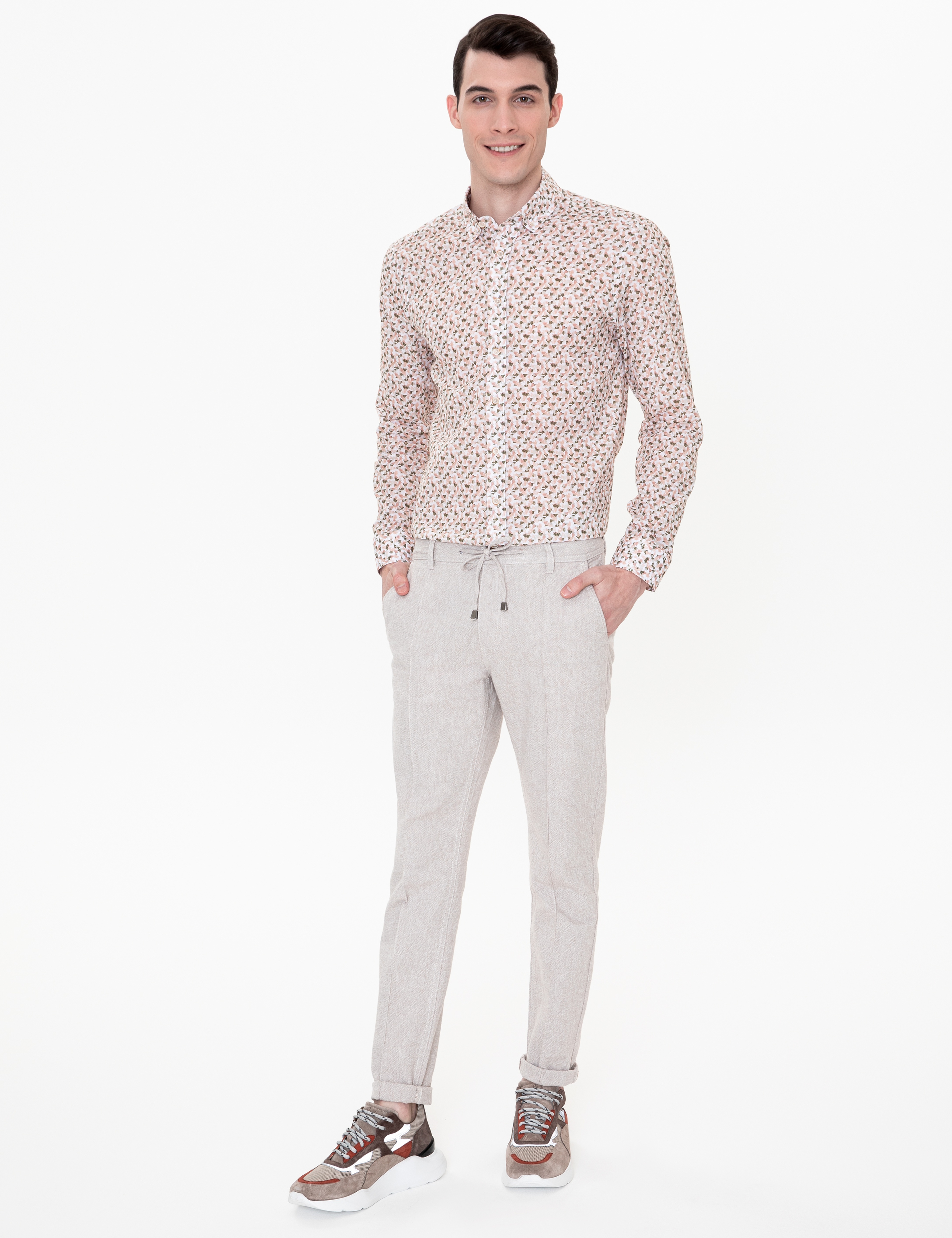 Haki Regular Fit Uzun Kollu Gömlek - Image 4