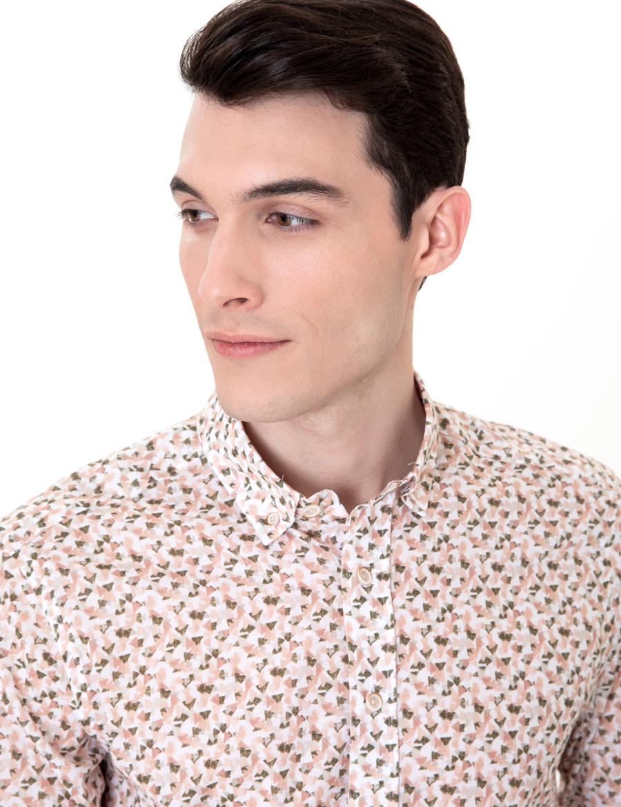 Haki Regular Fit Uzun Kollu Gömlek