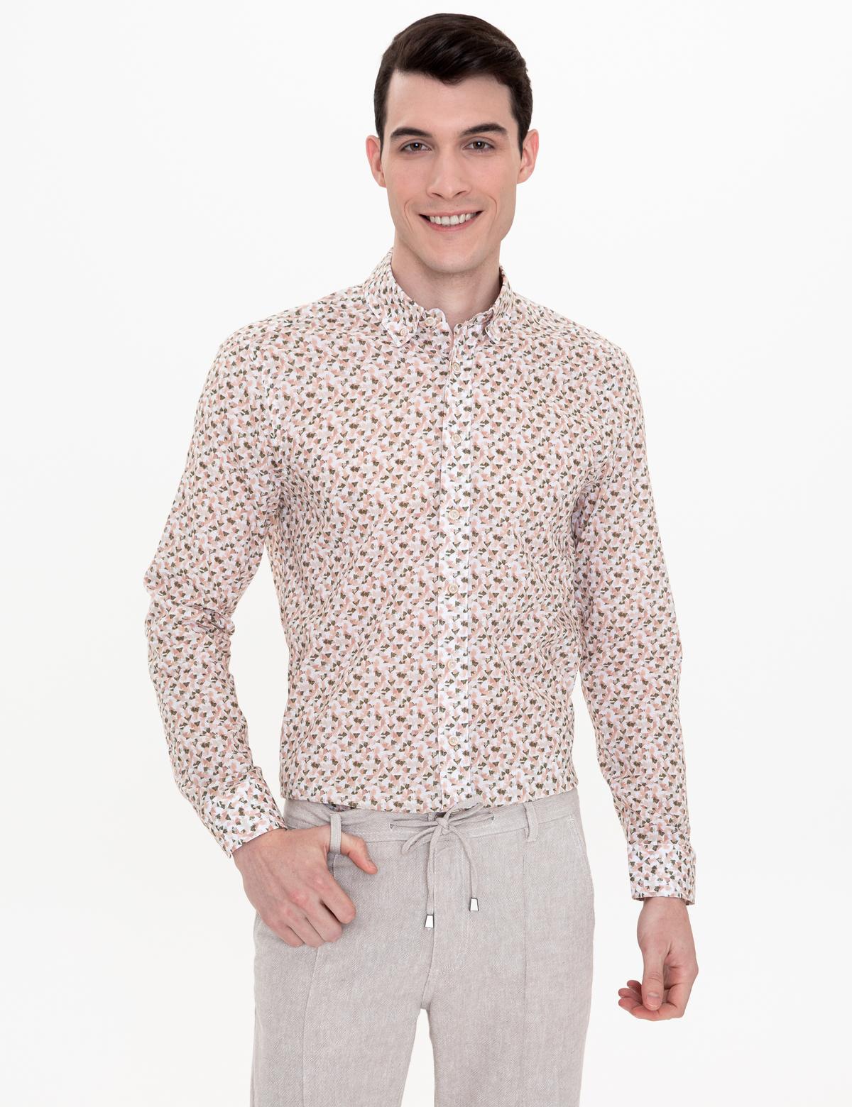 Haki Regular Fit Uzun Kollu Gömlek - 50248485017