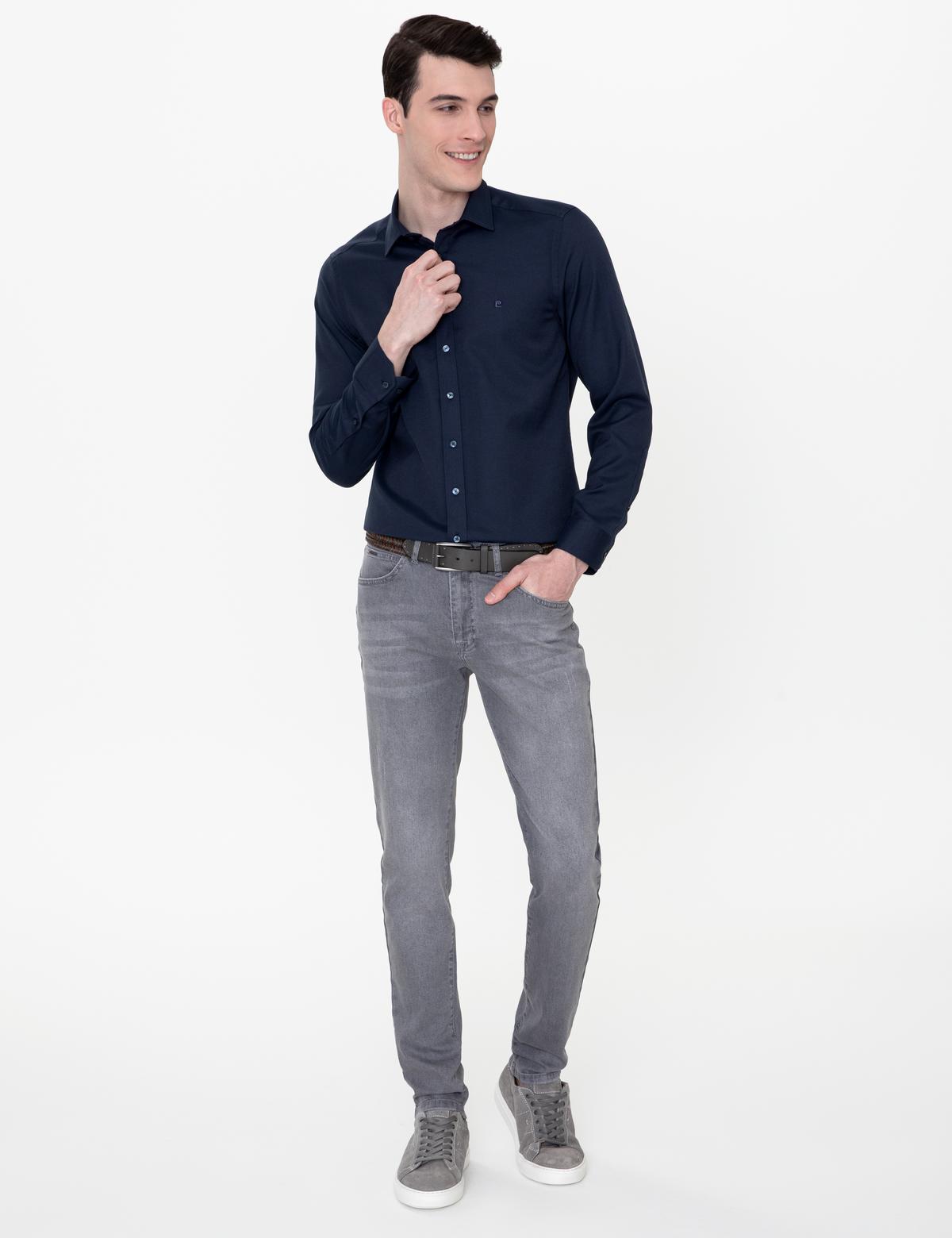 Lacivert Slim Fit Oxford Gömlek - 50247117023