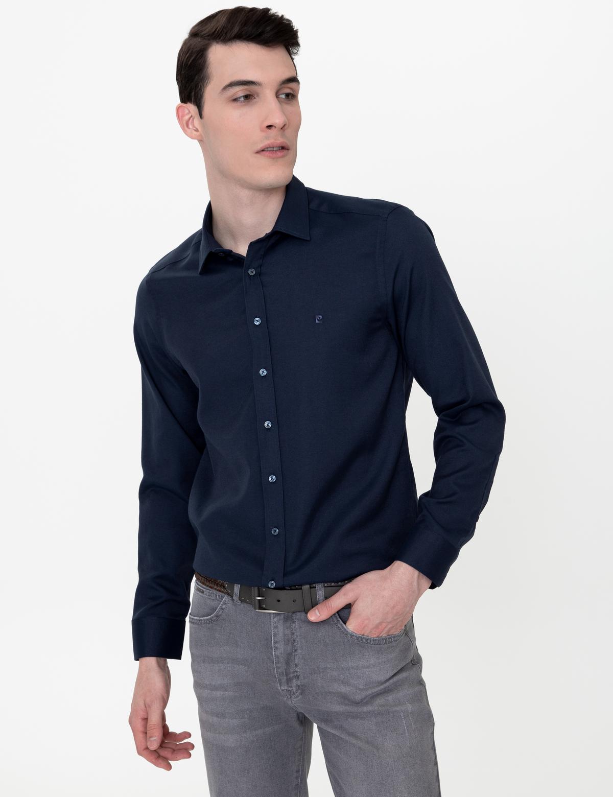 Lacivert Slim Fit Oxford Gömlek - 50247117023