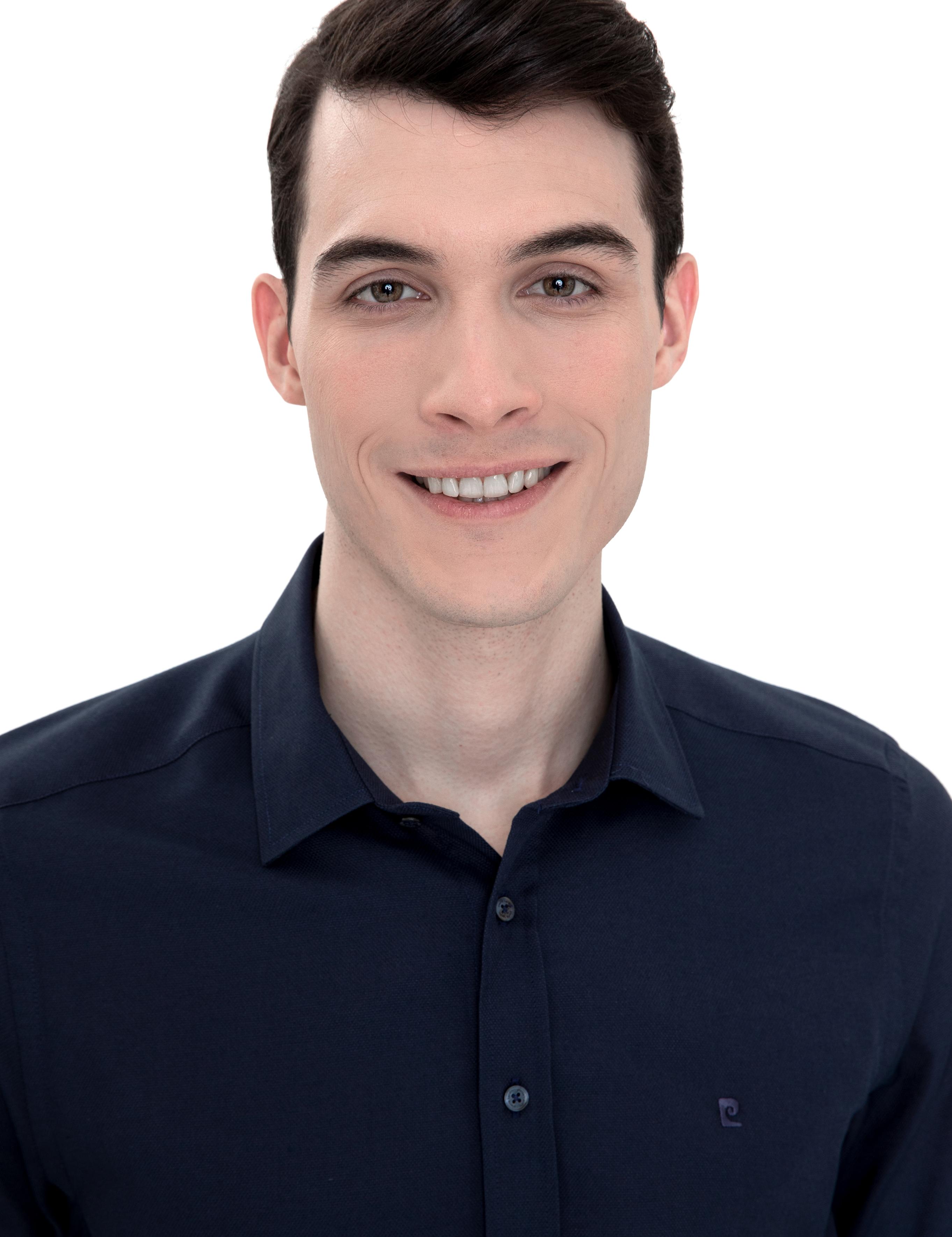 Lacivert Slim Fit Oxford Gömlek