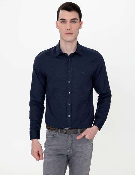 Lacivert Slim Fit Oxford Gömlek - 50247117023