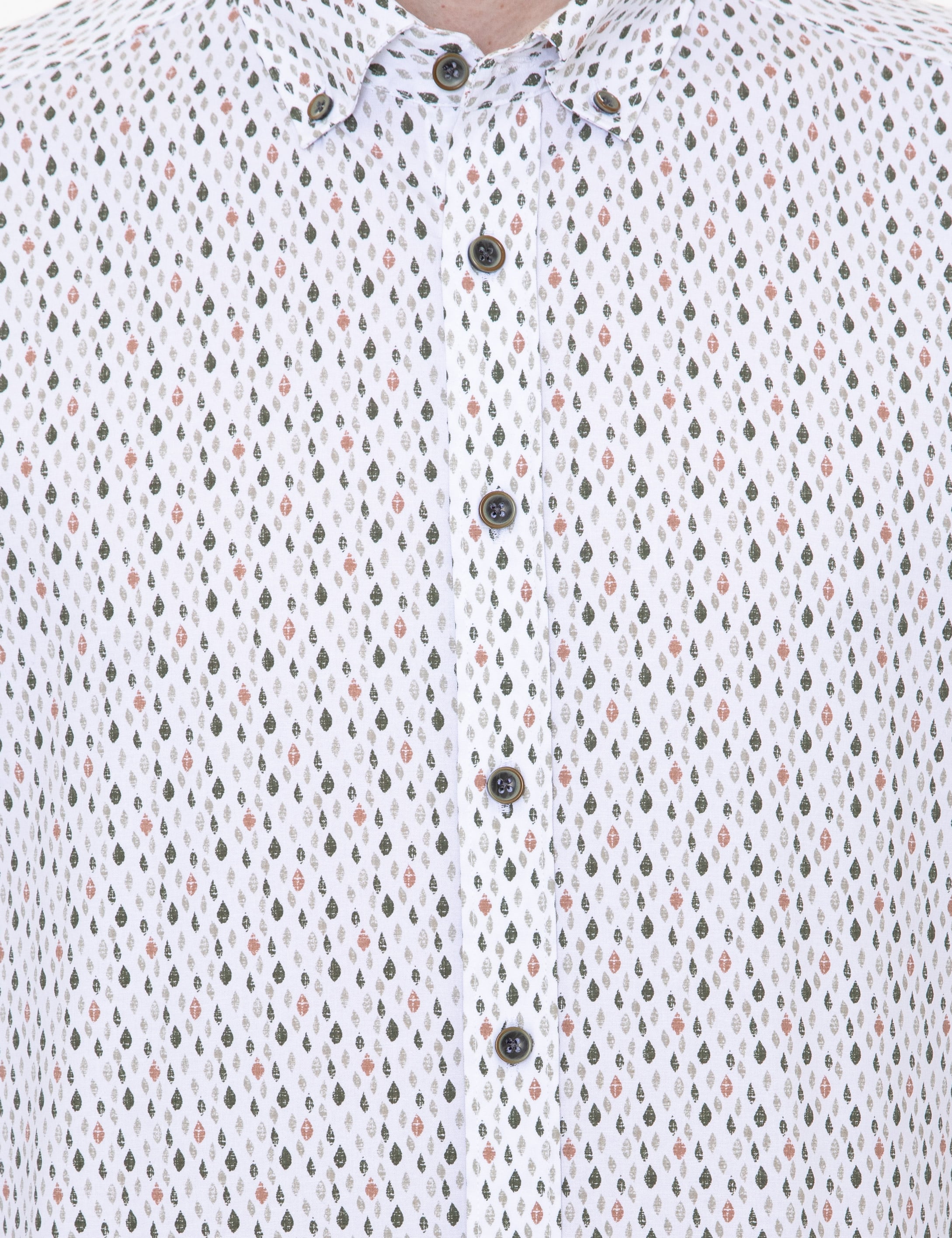 Haki Slim Fit Uzun Kollu Gömlek