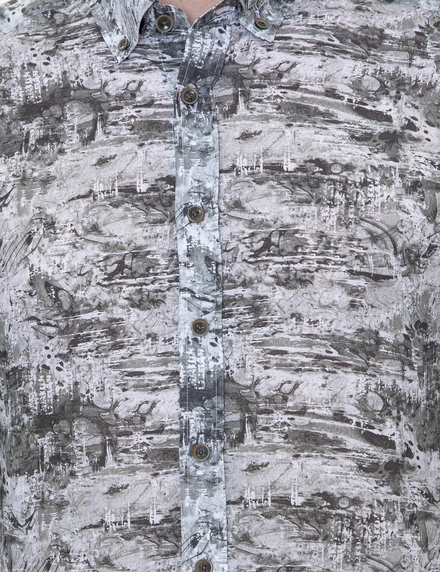 Haki Slim Fit Uzun Kollu Gömlek