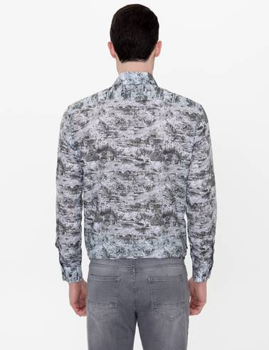Haki Slim Fit Uzun Kollu Gömlek