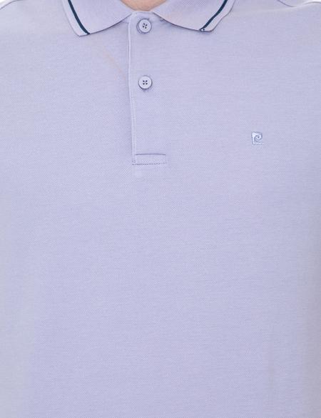 Lila Slim Fit Polo Yaka Basic Tişört - 50252448176