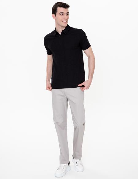 Siyah Slim Fit Polo Yaka Tişört - 50251665015