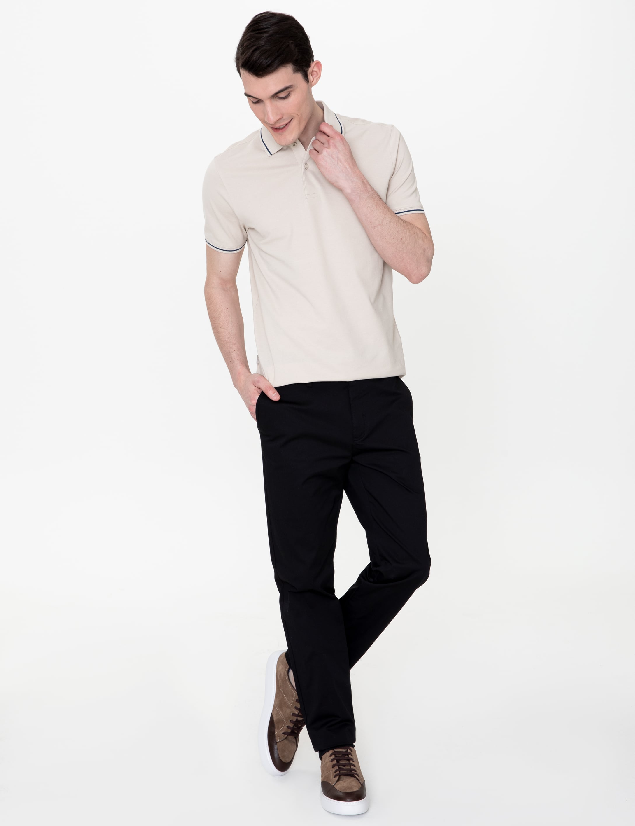Taş Slim Fit Polo Yaka Basic Tişört