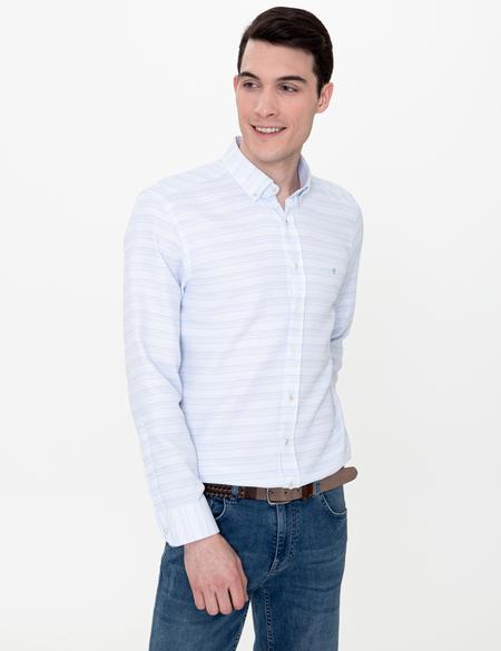 Açık Mavi Slim Fit Uzun Kollu Gömlek - 50247126001