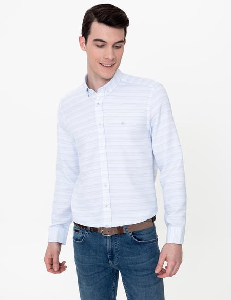 Açık Mavi Slim Fit Uzun Kollu Gömlek - 50247126001