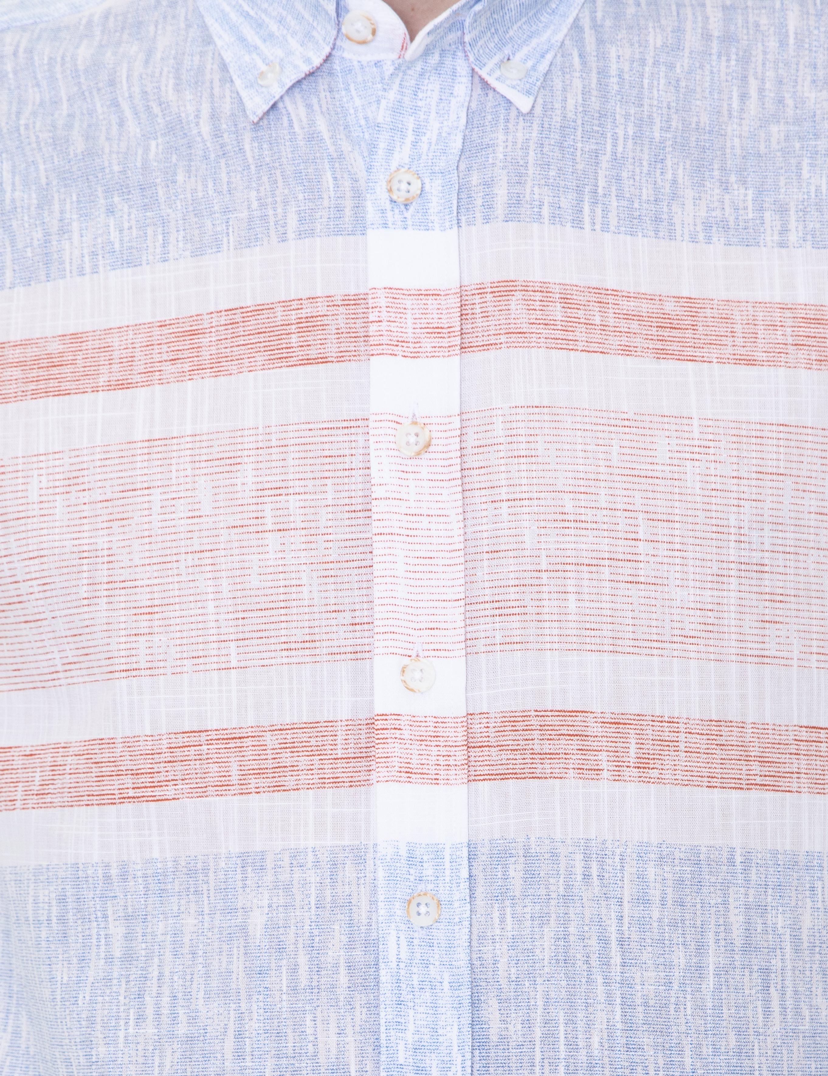 Turuncu Slim Fit Uzun Kollu Gömlek