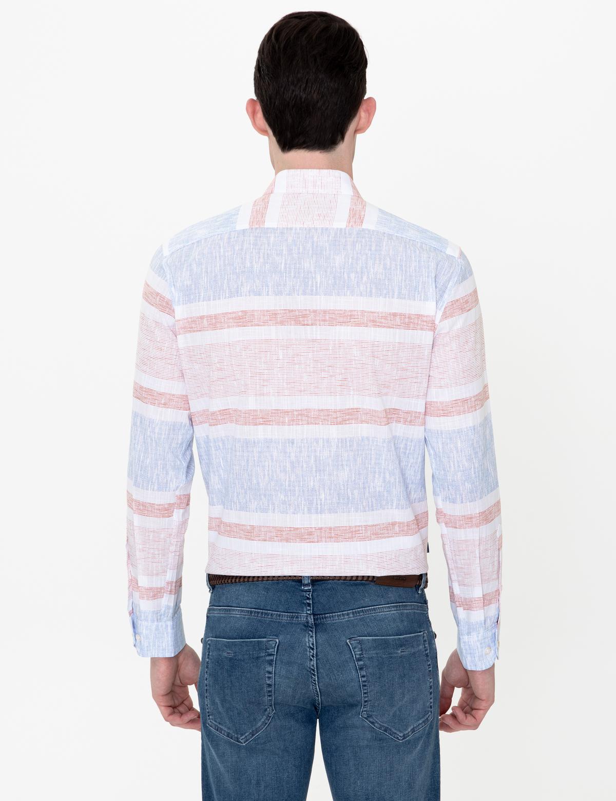 Turuncu Slim Fit Uzun Kollu Gömlek - 50249758001