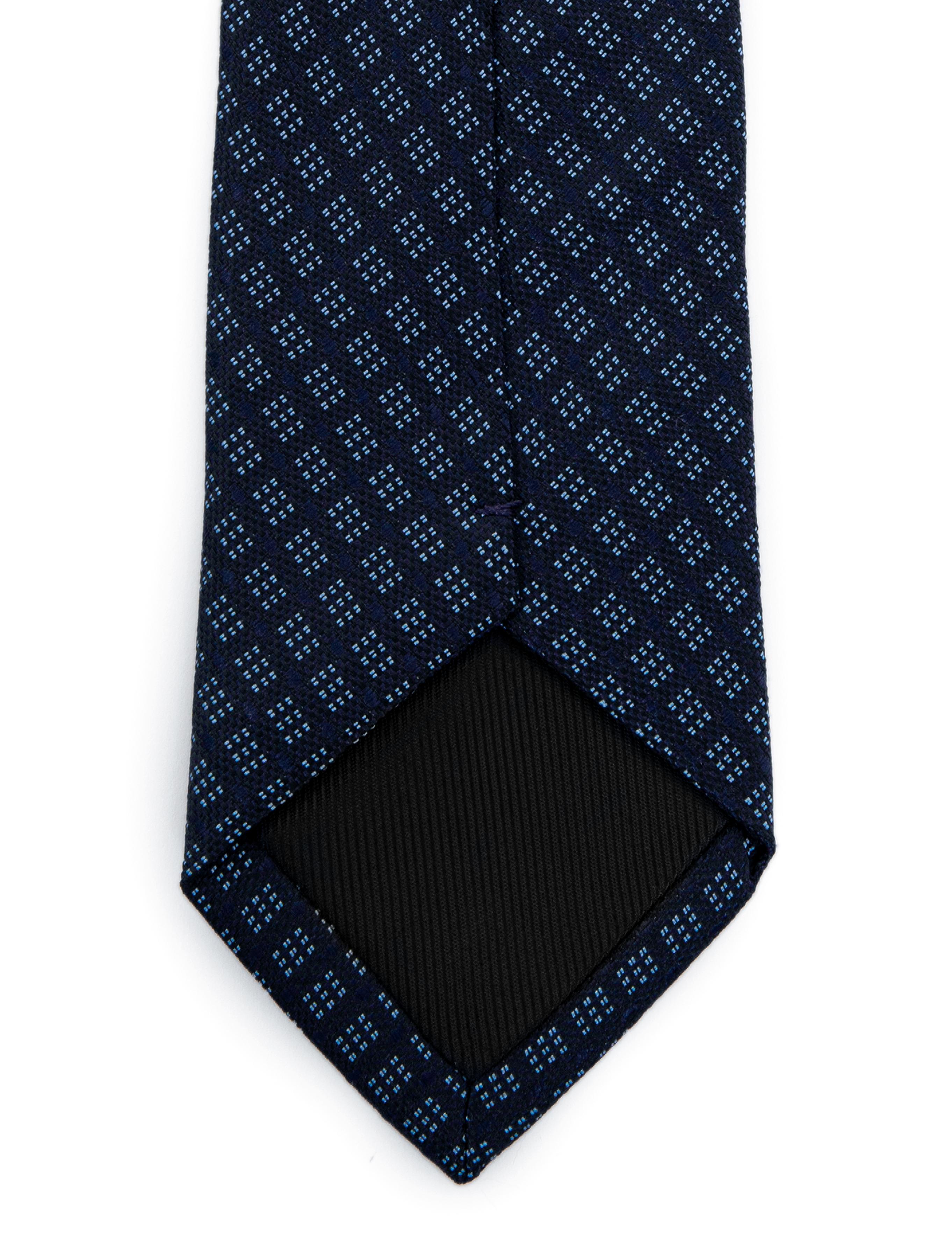 Lacivert 3'lü Kravat Mendil Set