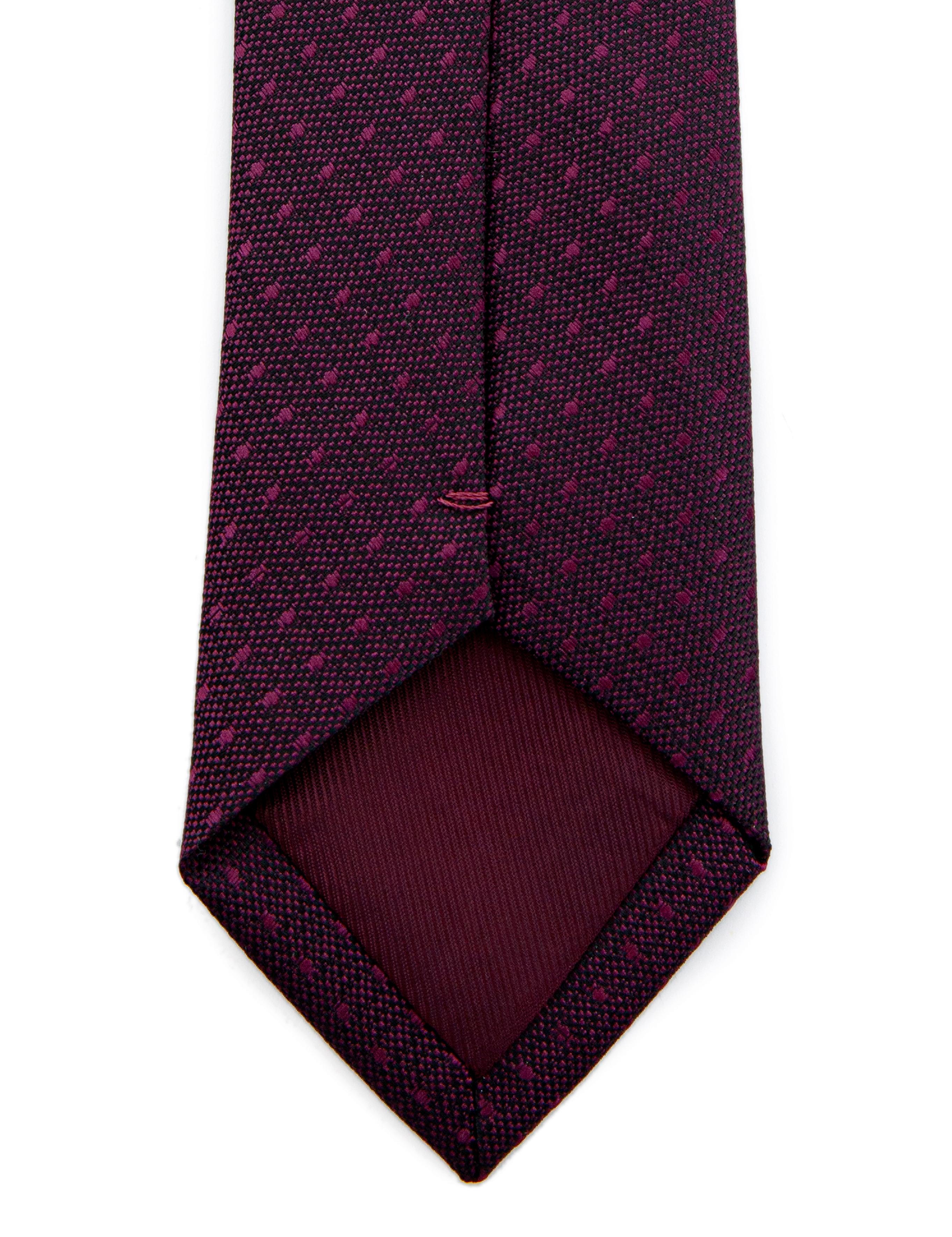 Bordo 3'lü Kravat Mendil Set