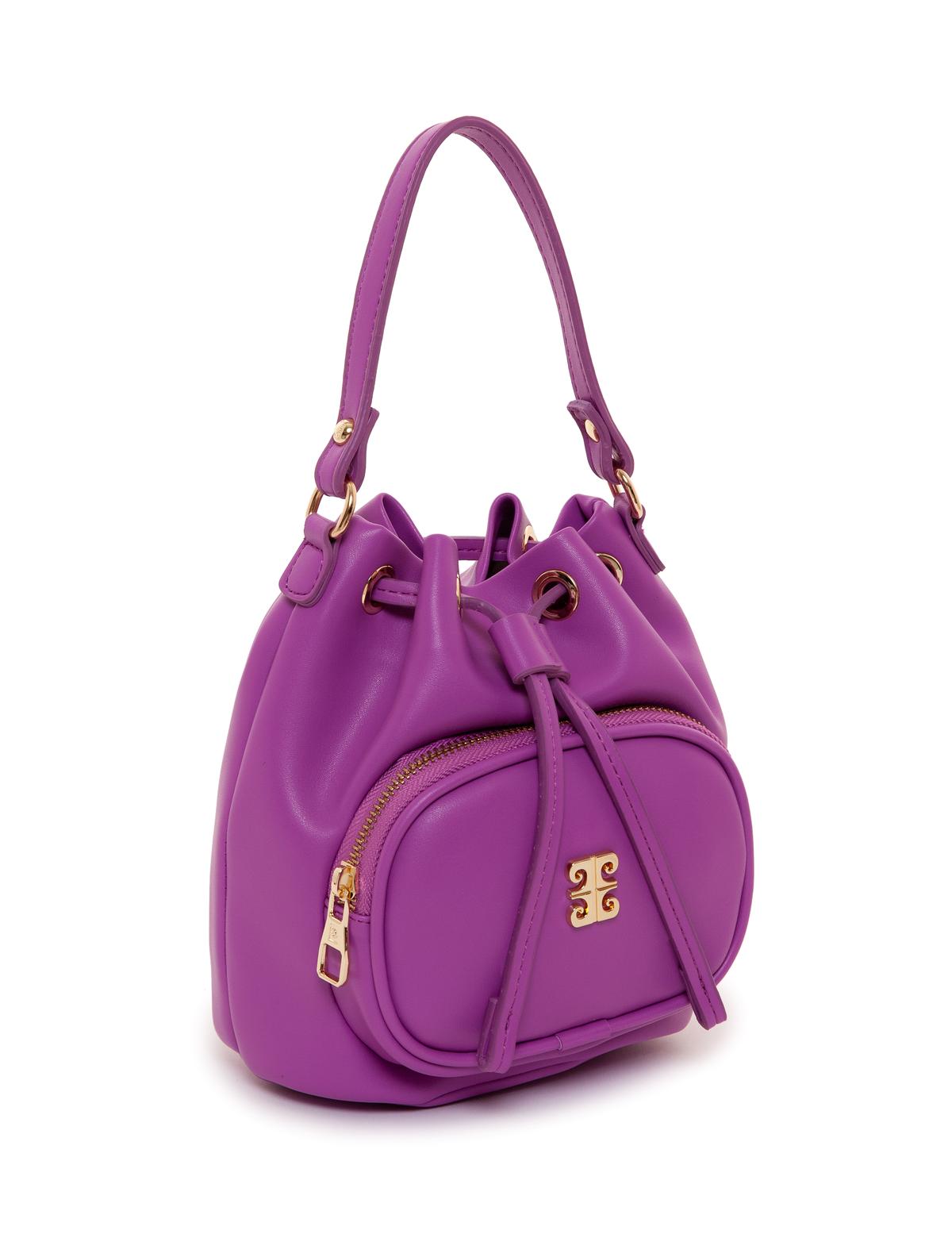 Menekşe Büzgülü Çanta - 50260523007