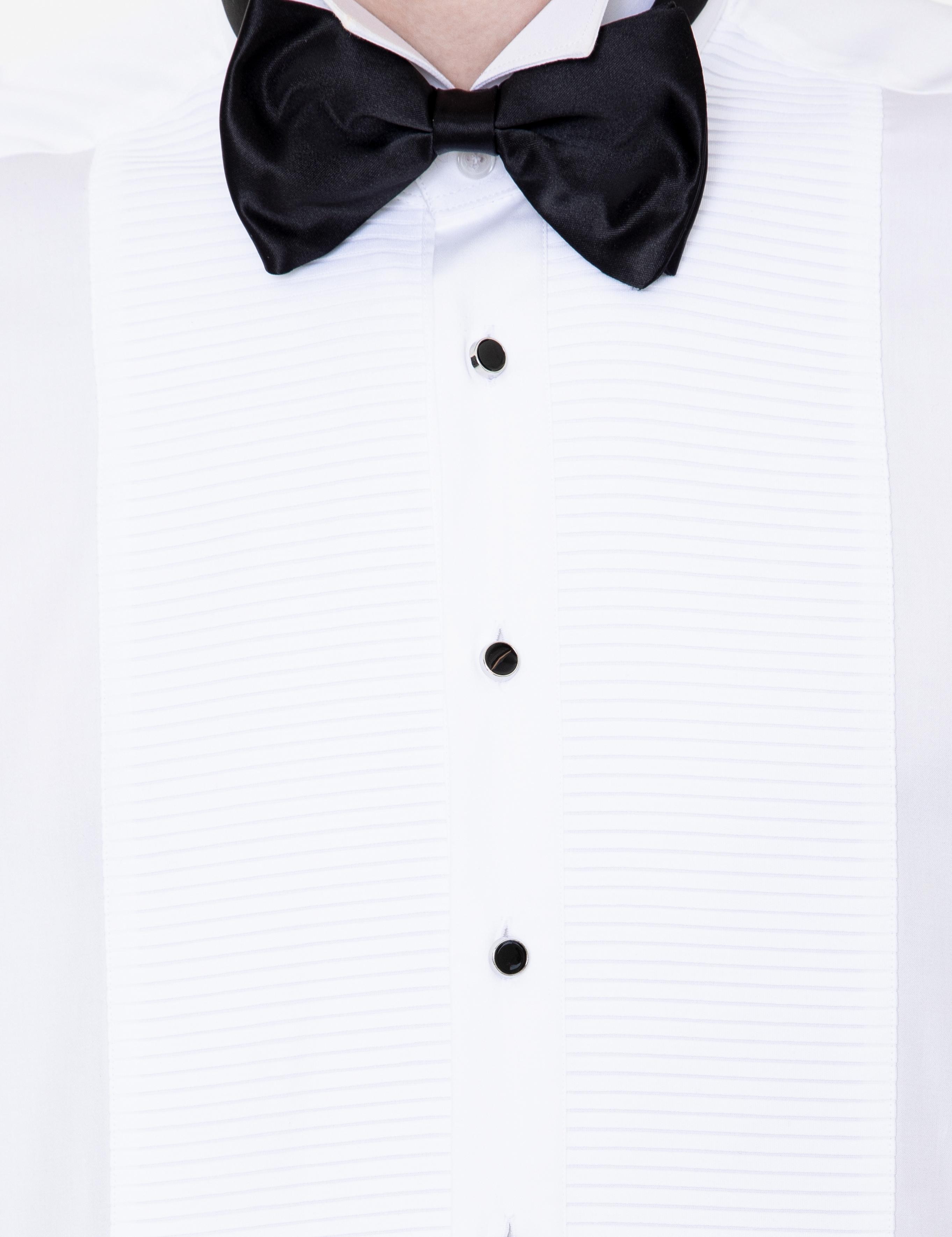 Beyaz Slim Fit Smokin Gömlek