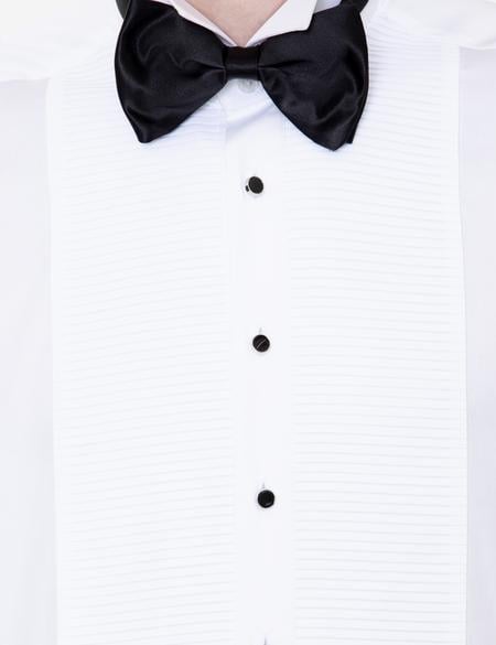 Beyaz Slim Fit Smokin Gömlek - 50246036002