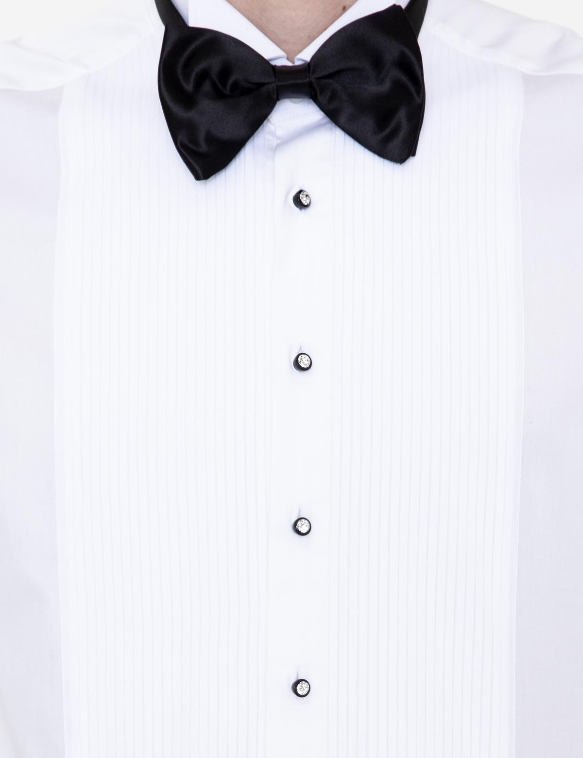 Beyaz Slim Fit Smokin Gömlek - 50246035007