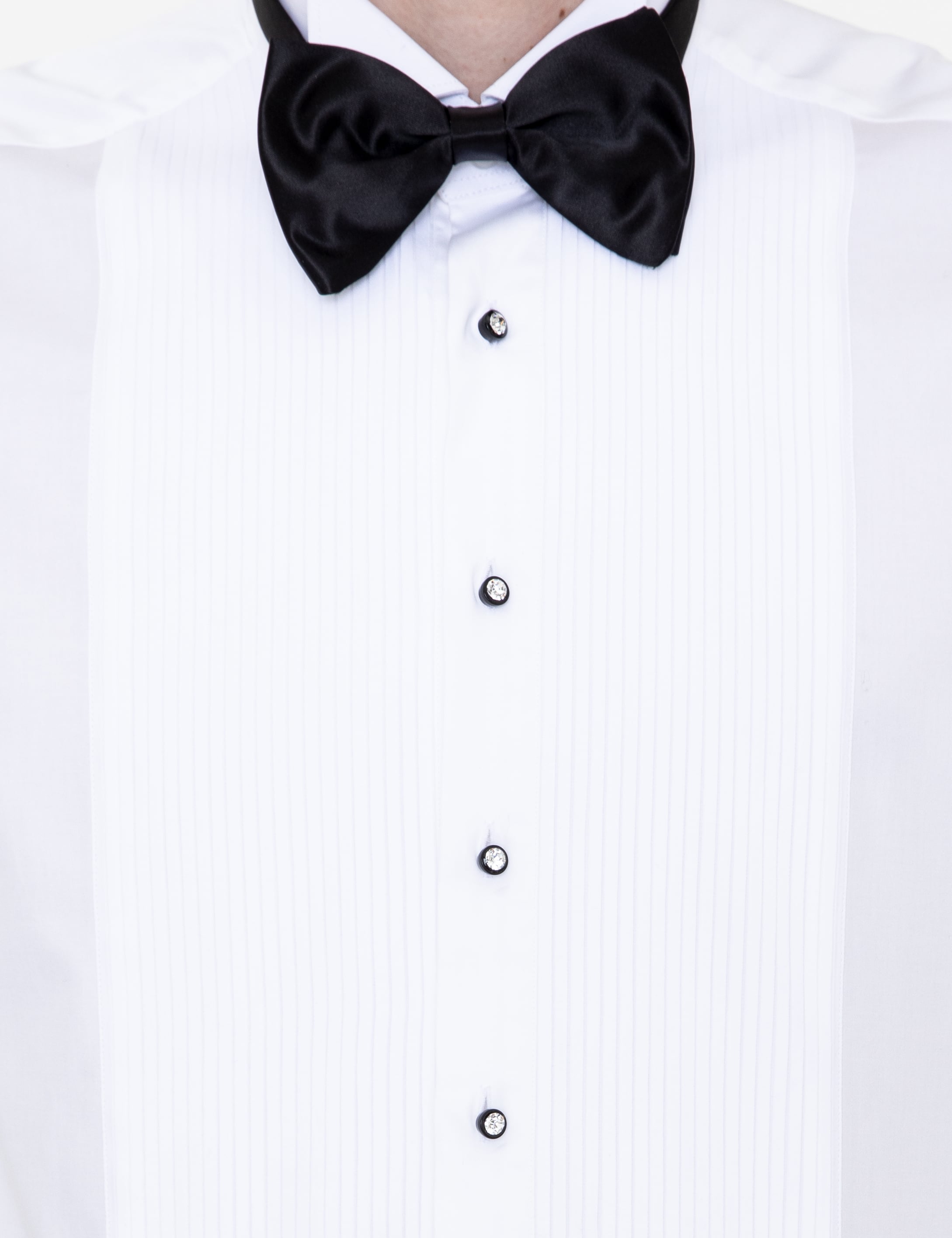 Beyaz Slim Fit Smokin Gömlek