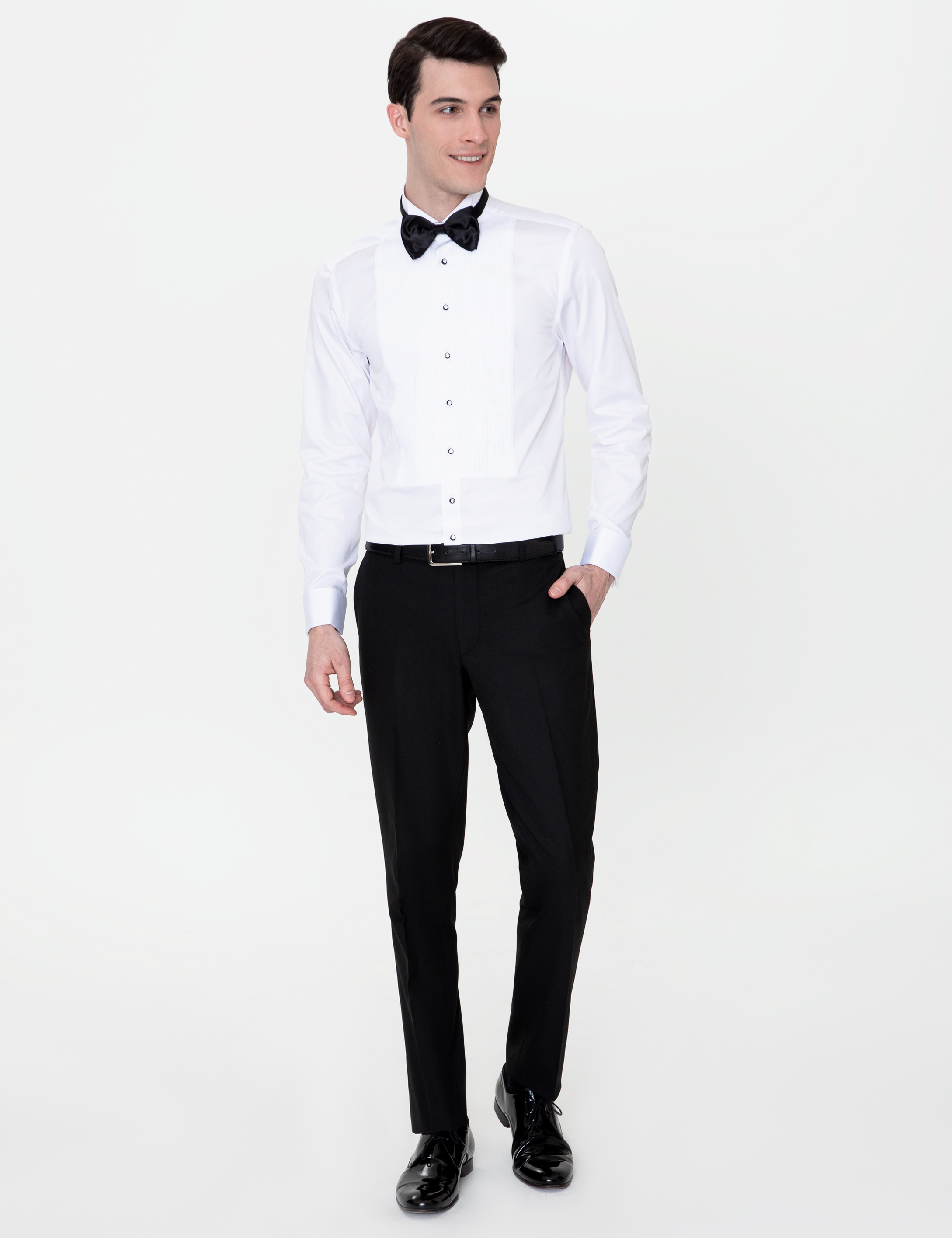 Pierre Cardin Beyaz Slim Fit Smokin Gömlek görsel 4