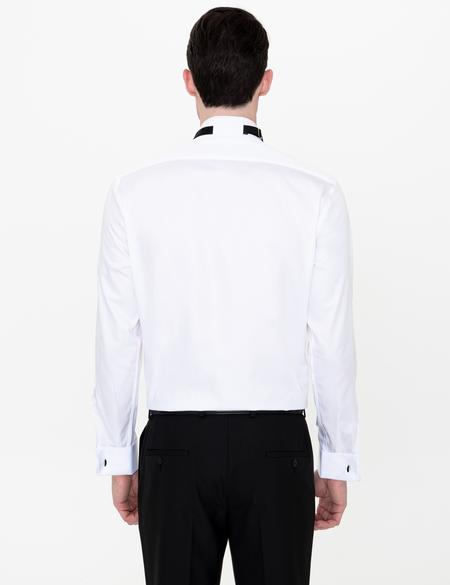 Beyaz Slim Fit Smokin Gömlek - 50246035007