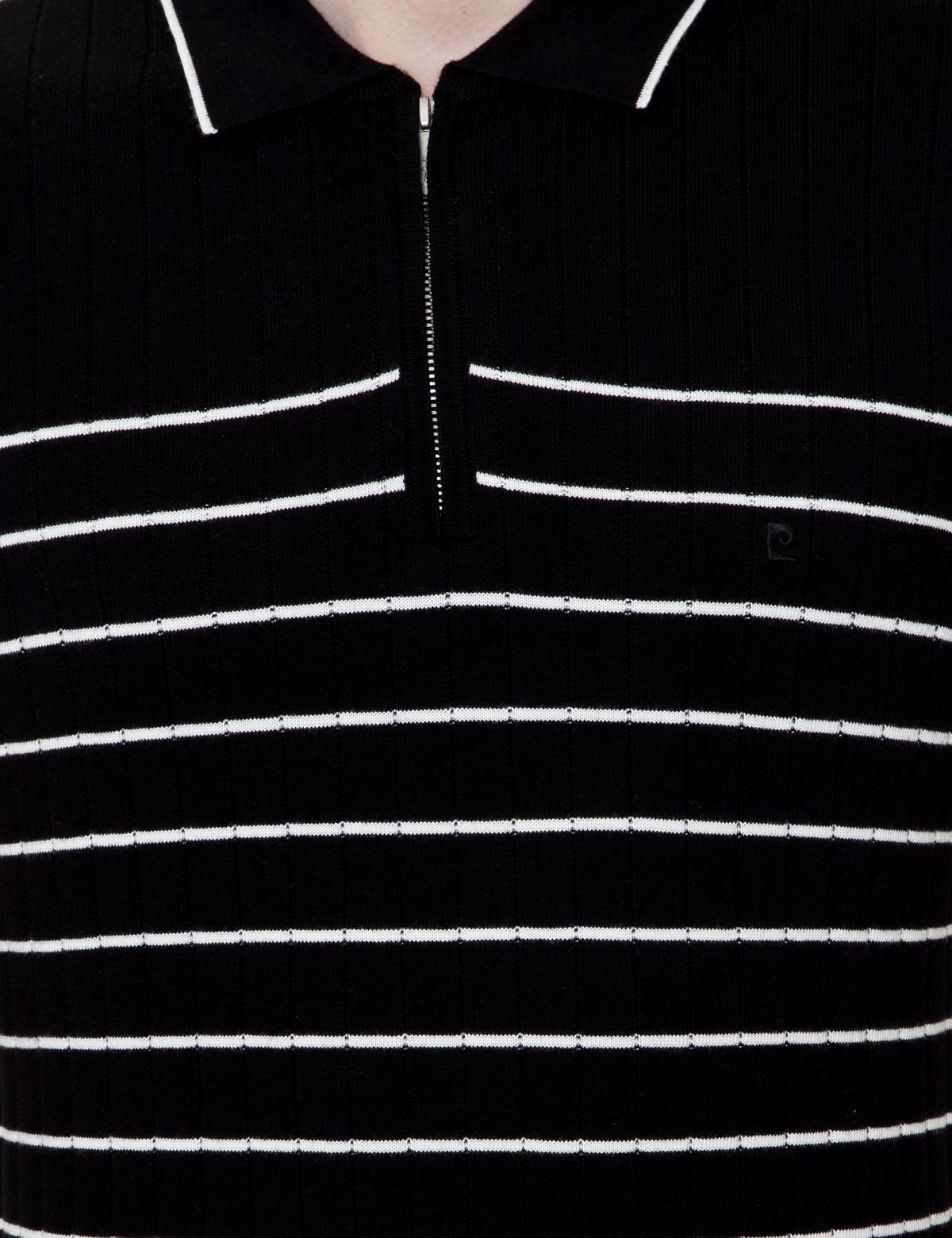 Siyah Slim Fit Polo Yaka Triko Tişört - 50249694007