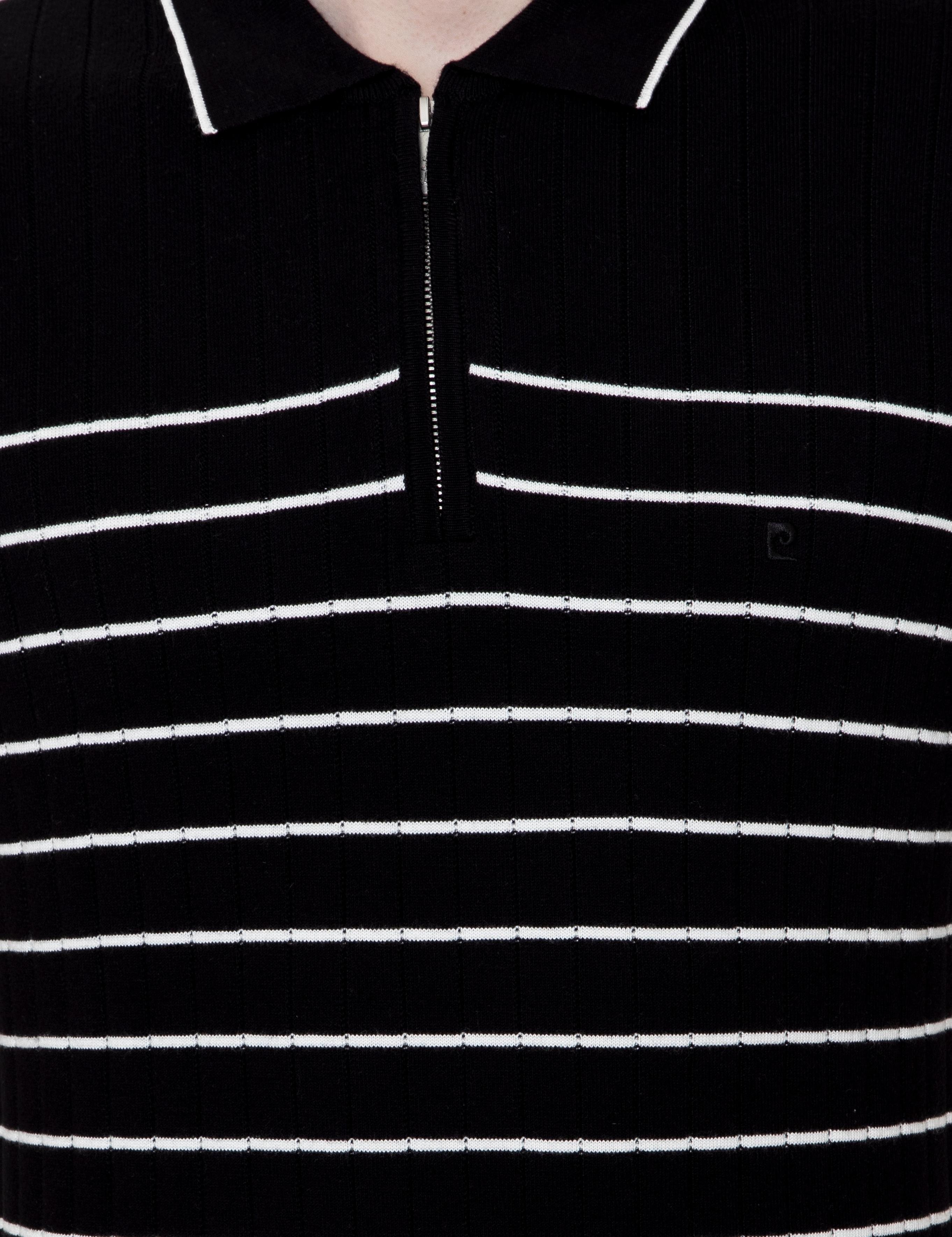 Siyah Slim Fit Polo Yaka Triko Tişört