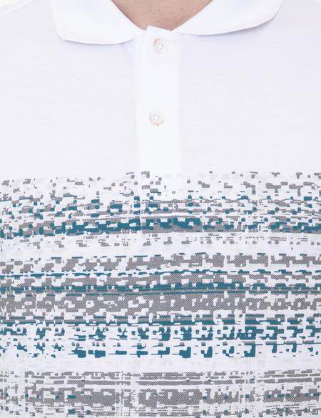 Beyaz Slim Fit Polo Yaka Tişört - 50249851004