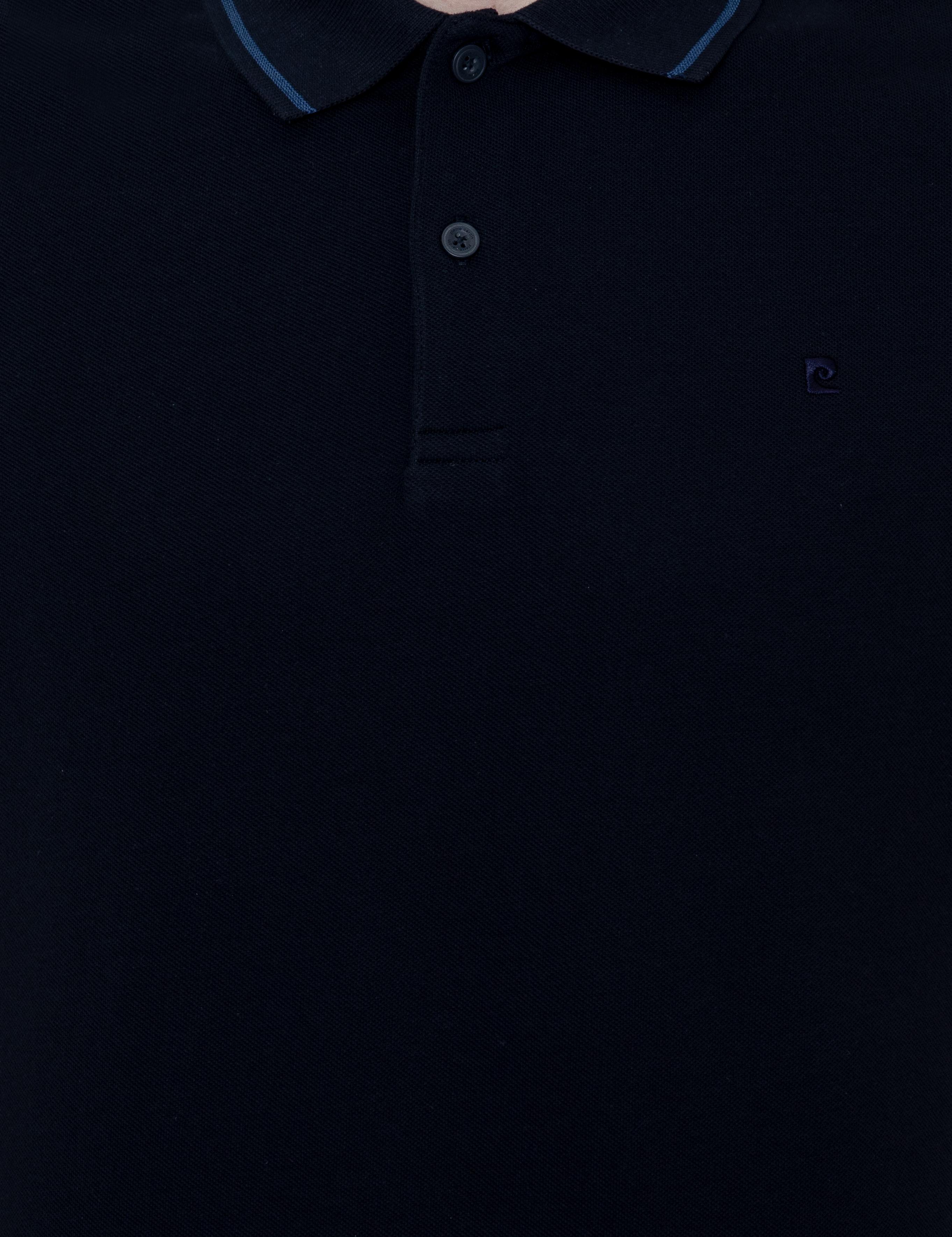 Koyu Lacivert Slim Fit Polo Yaka Basic Tişört