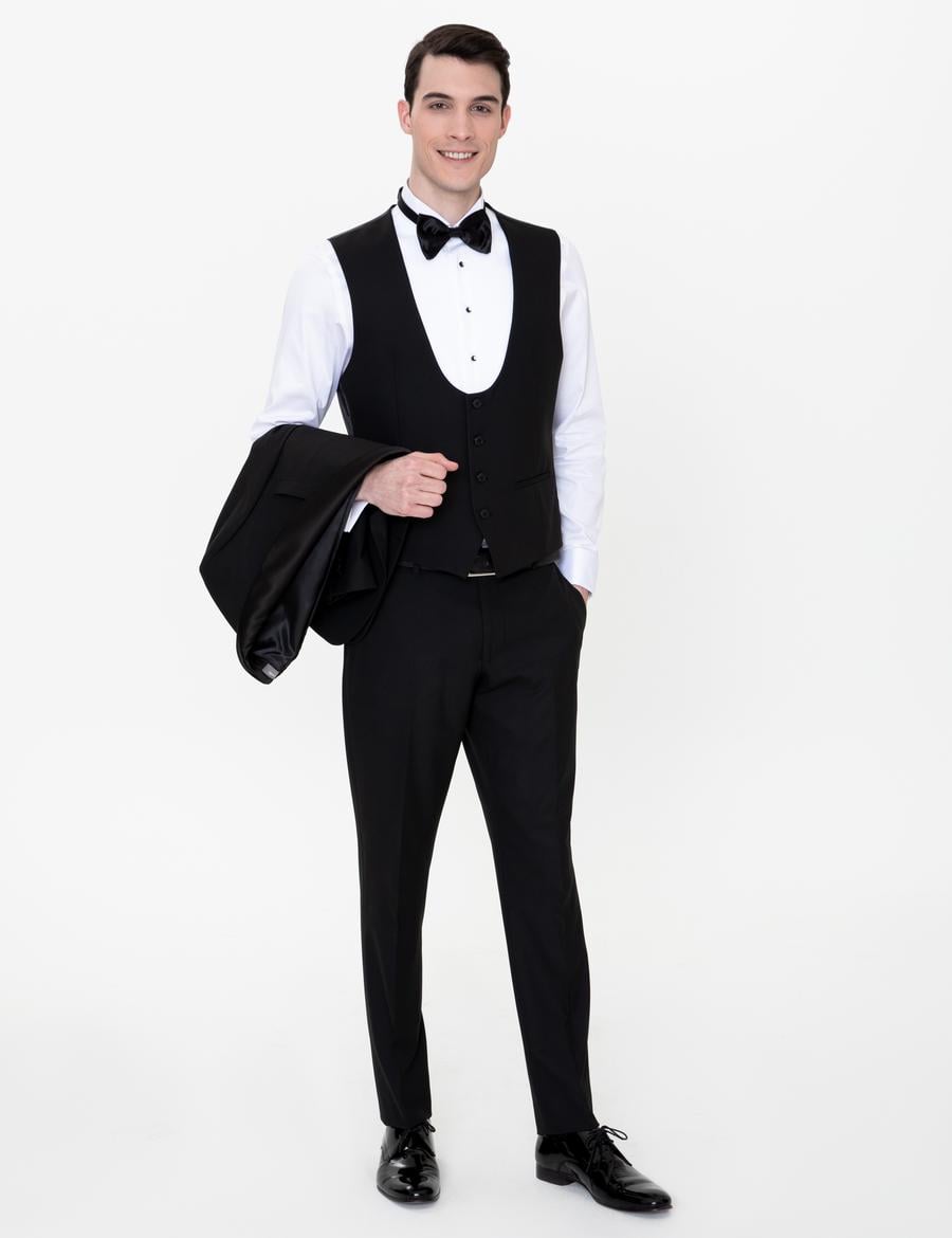 Siyah Yelekli Damatlık Smokin