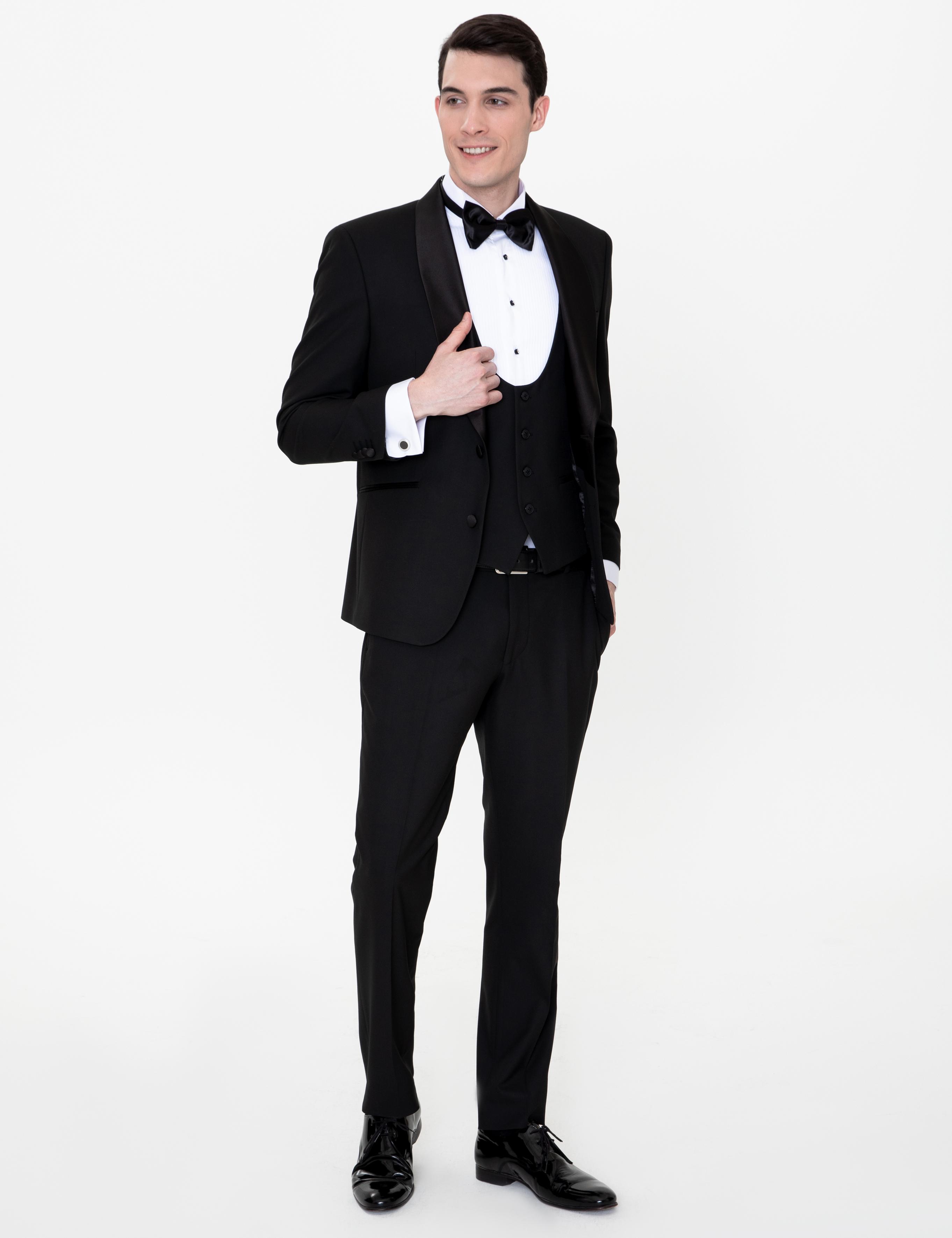 Siyah Yelekli Damatlık Smokin