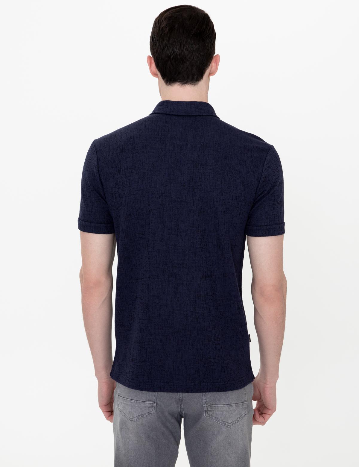 Lacivert Slim Fit Polo Yaka Tişört - 50251665019