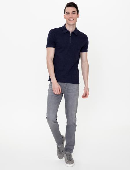 Lacivert Slim Fit Polo Yaka Tişört - 50251665019
