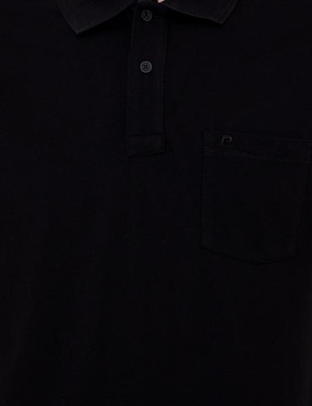 Siyah Regular Fit Polo Yaka Basic Tişört - 50250209048