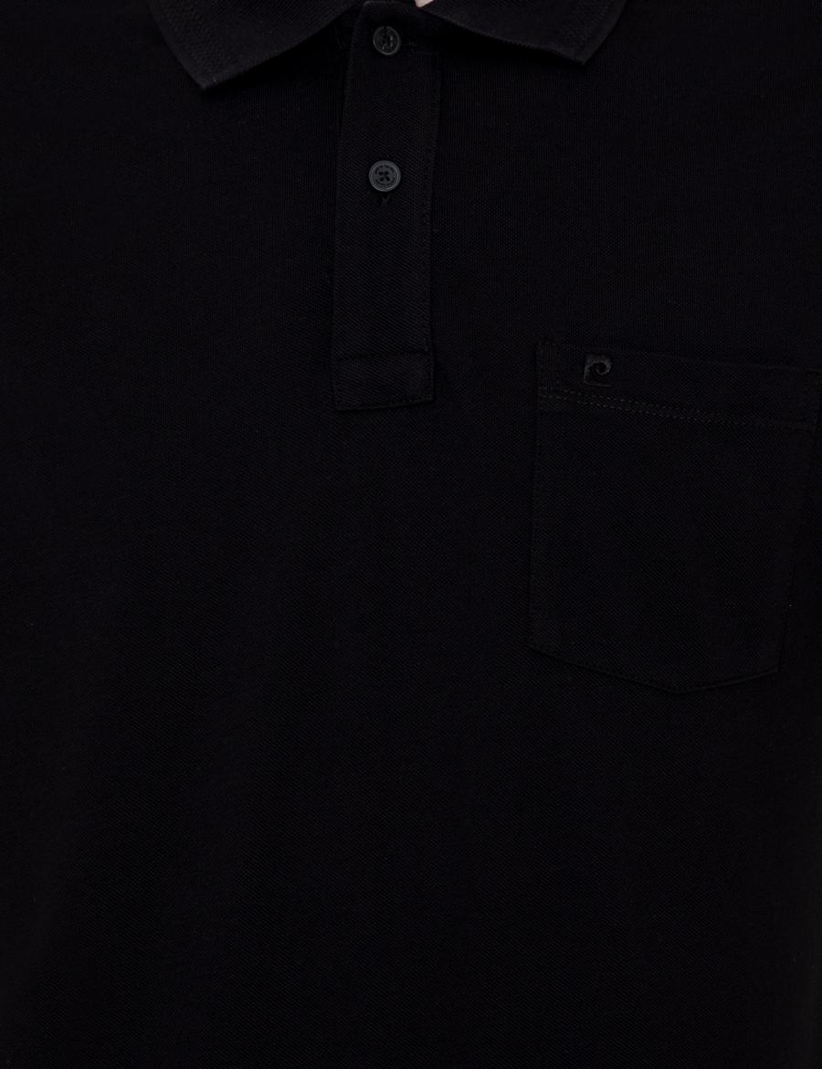 Siyah Regular Fit Polo Yaka Basic Tişört