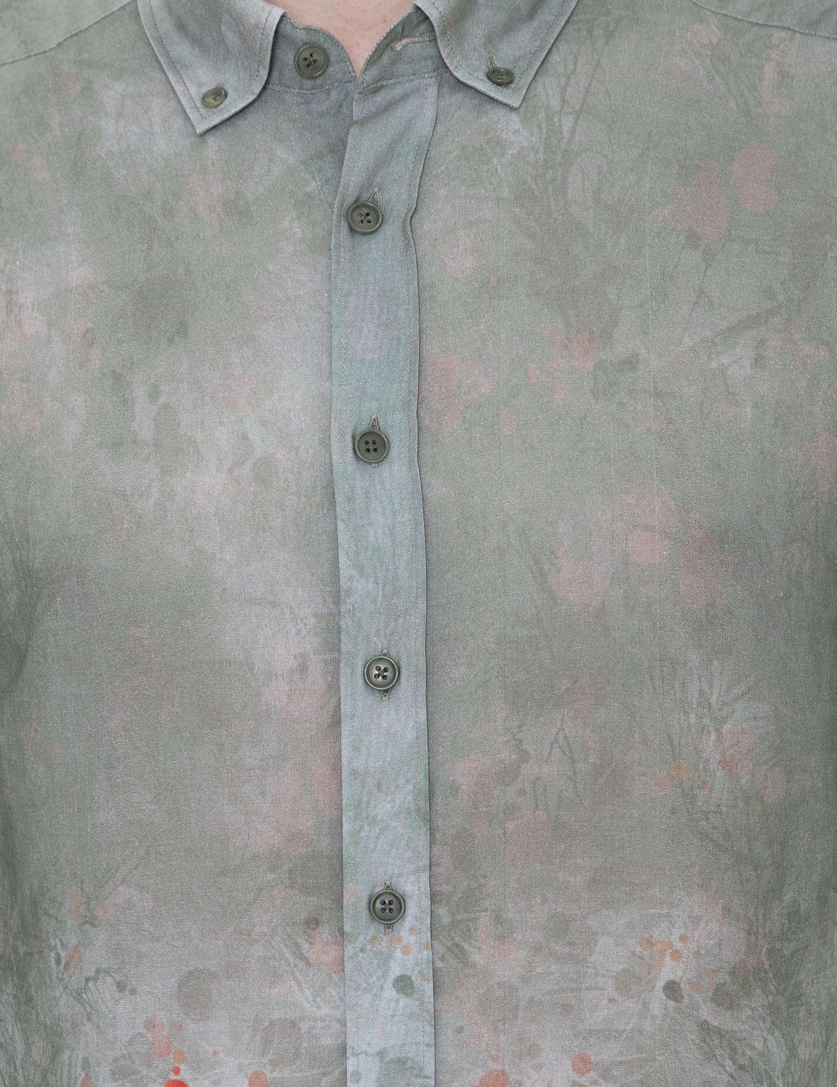 Haki Slim Fit Uzun Kollu Gömlek