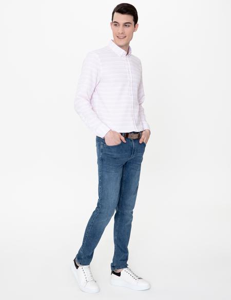 Gül Kurusu Slim Fit Uzun Kollu Gömlek - 50247126052