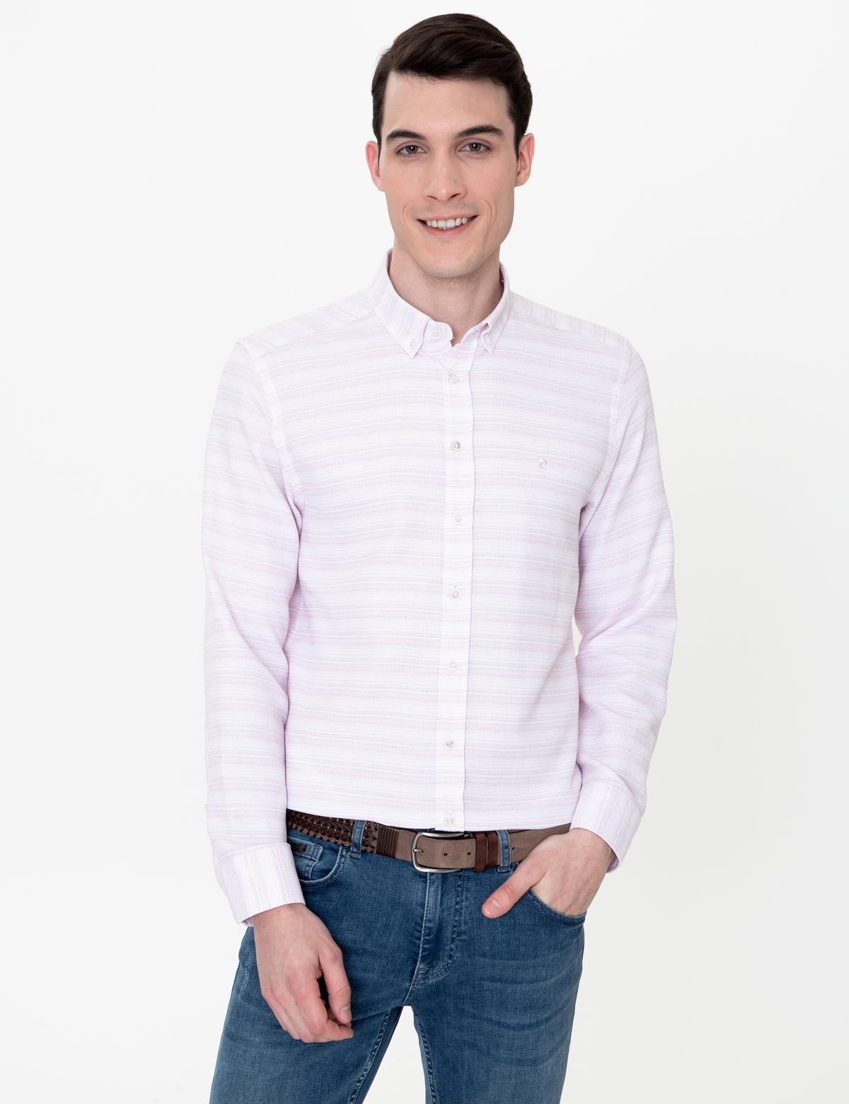 Gül Kurusu Slim Fit Uzun Kollu Gömlek