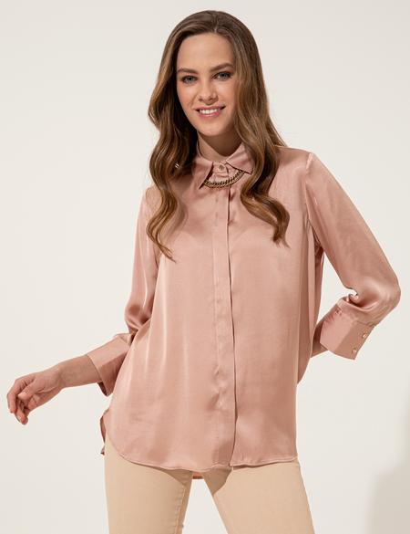 Pudra Comfort Fit Uzun Kollu Gömlek - 50247265006