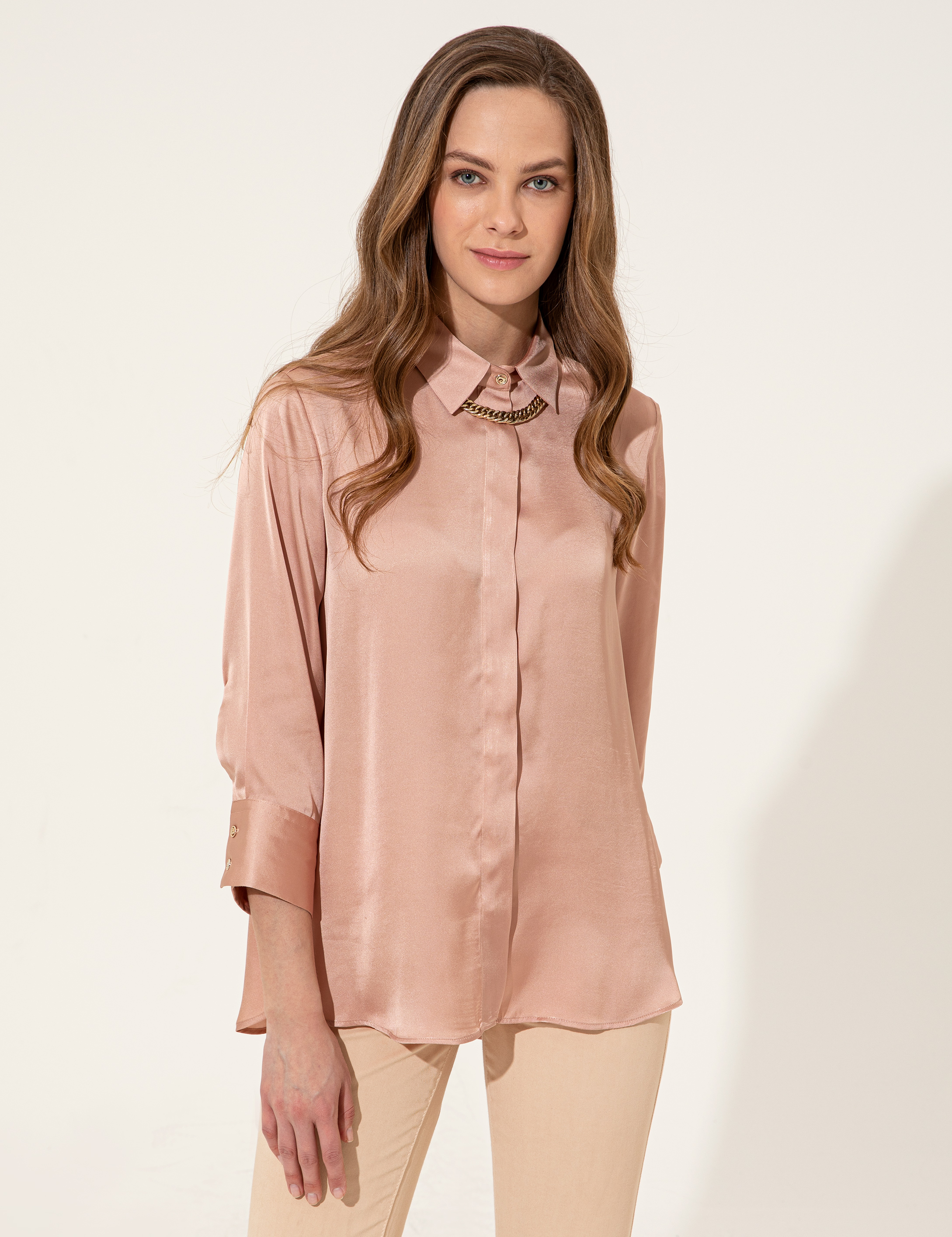 Pudra Comfort Fit Uzun Kollu Gömlek - Image 4