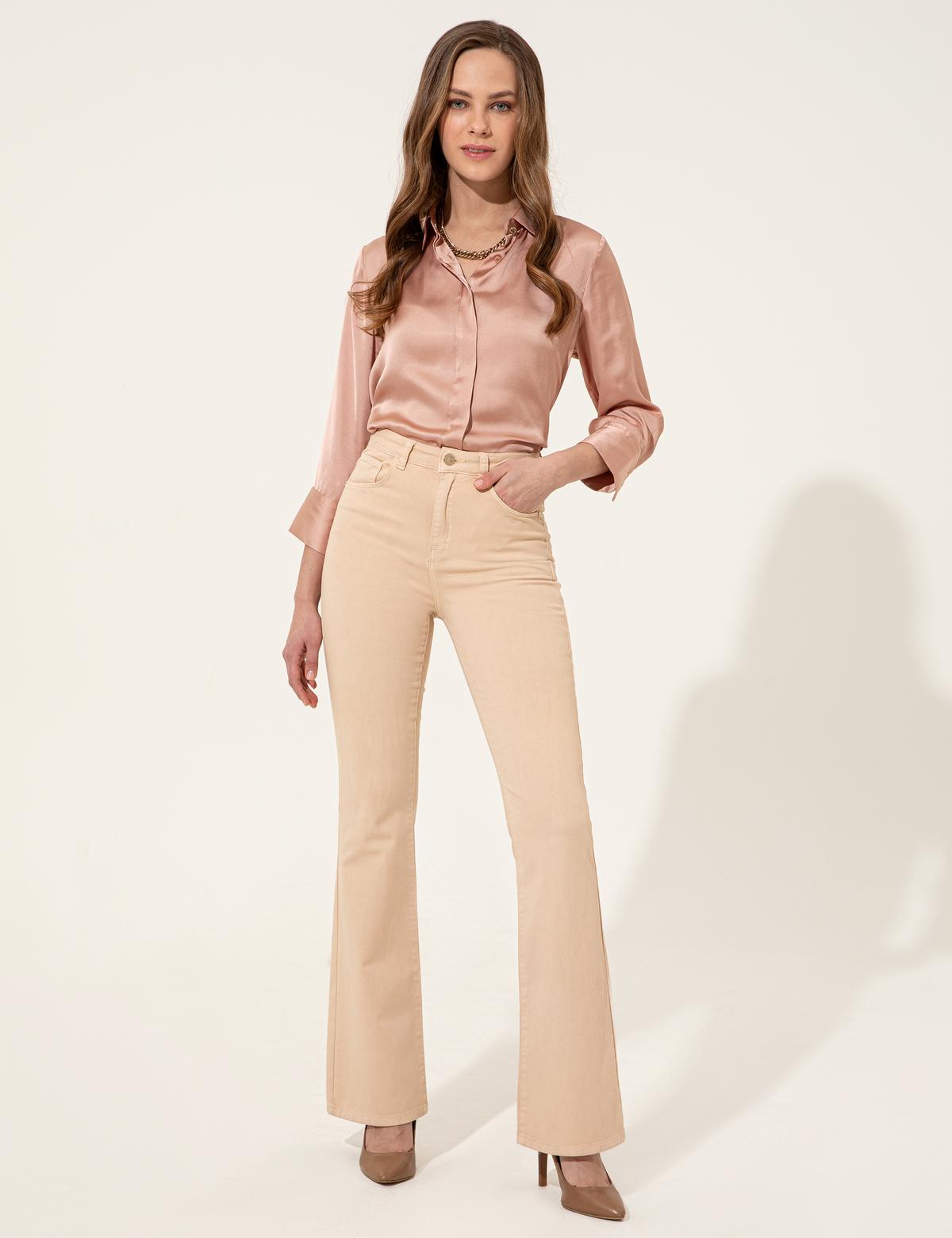 Pudra Comfort Fit Uzun Kollu Gömlek - 50247265006