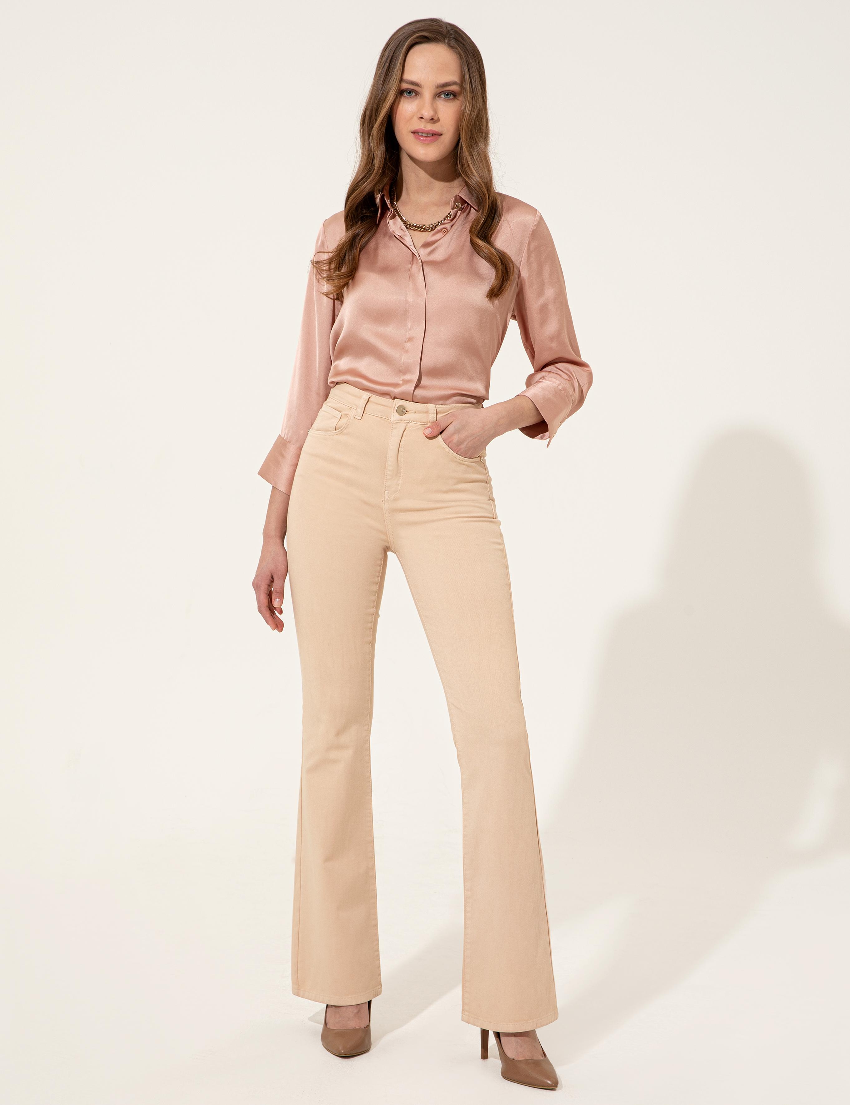 Pudra Comfort Fit Uzun Kollu Gömlek