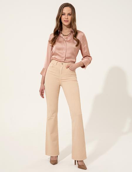 Pudra Comfort Fit Uzun Kollu Gömlek - 50247265006