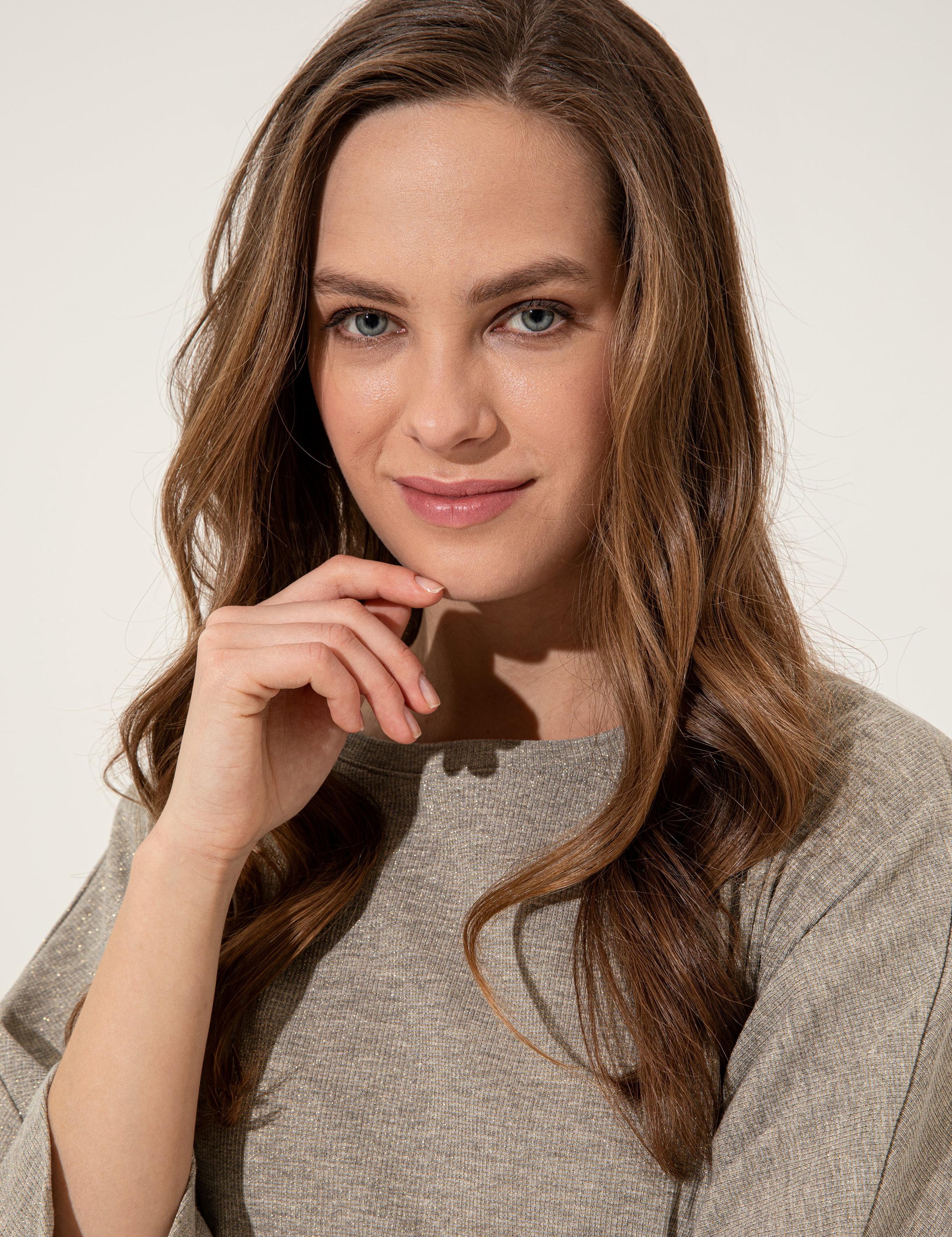 Gri Melanj Comfort Fit Tişört