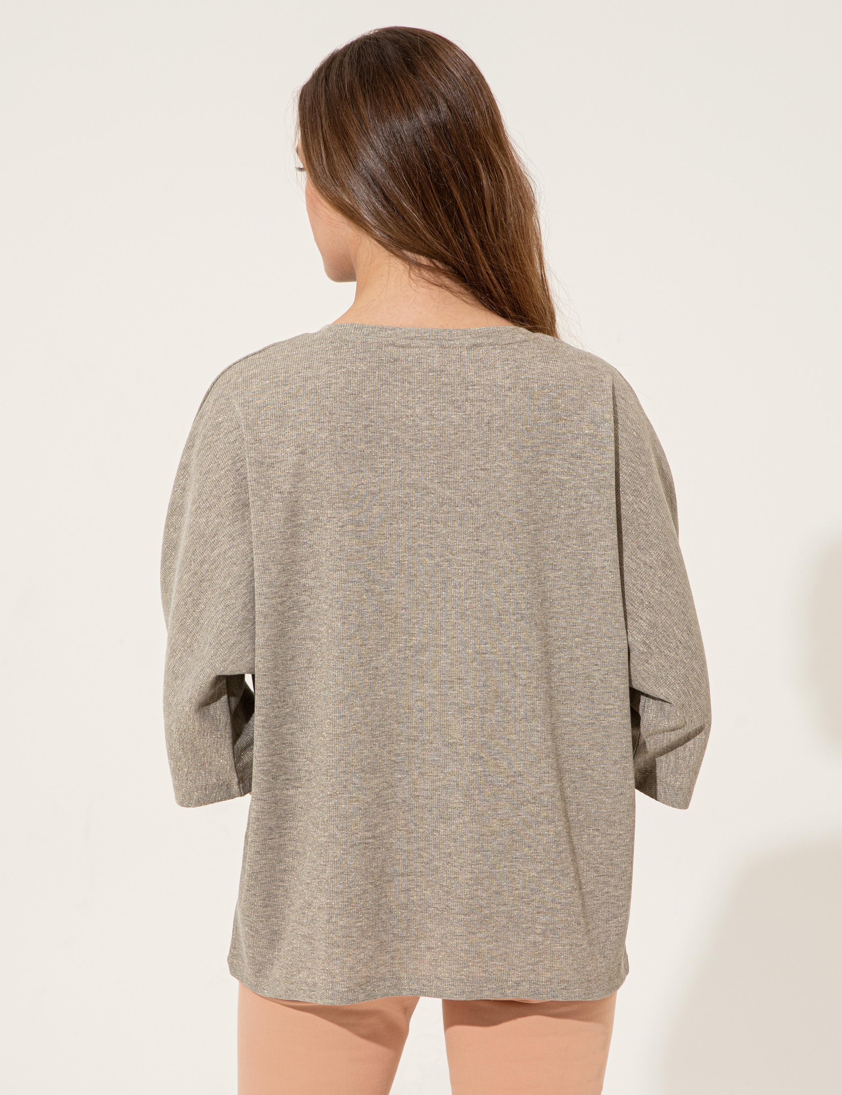 Gri Melanj Comfort Fit Tişört