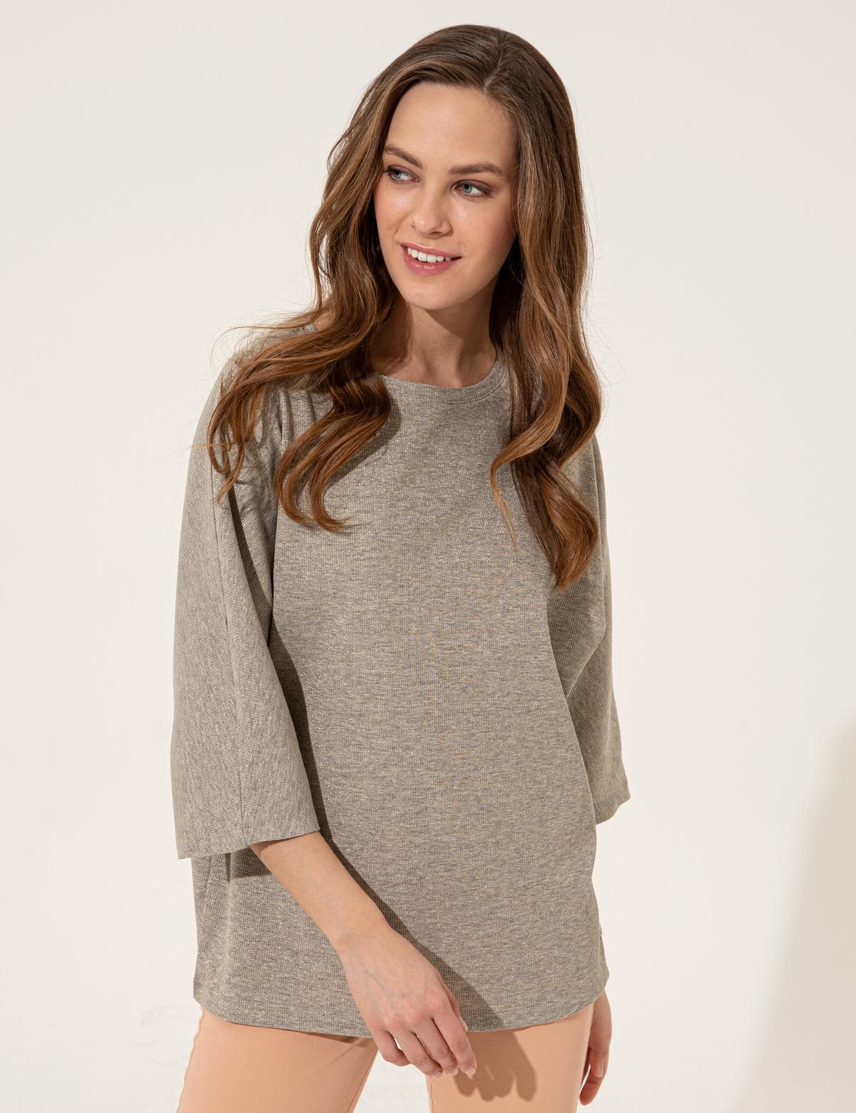 Gri Melanj Comfort Fit Tişört - 50246213003