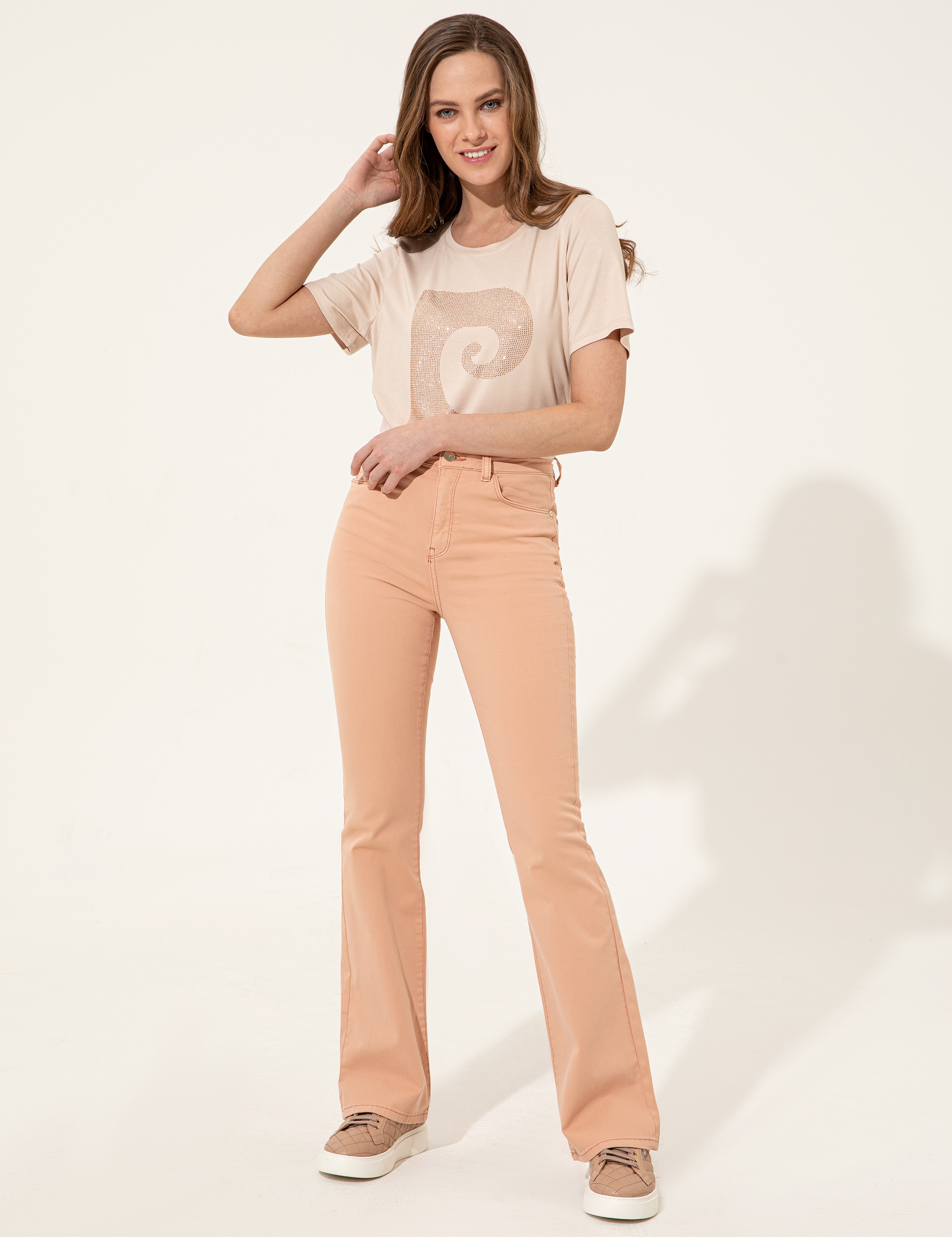 Pudra Skinny Flare Jean Pantolon - Image 3