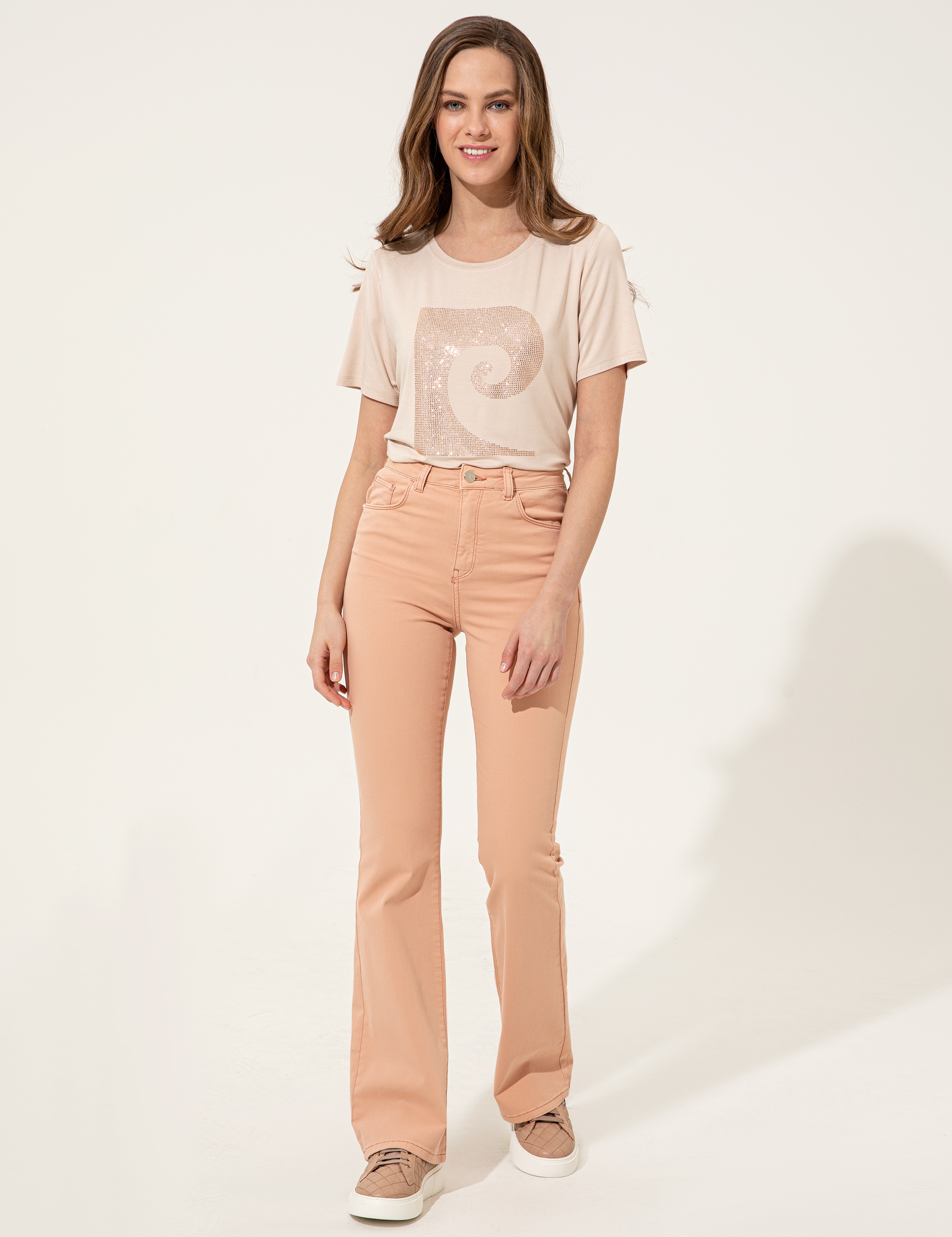 Pudra Skinny Flare Jean Pantolon - Image 4